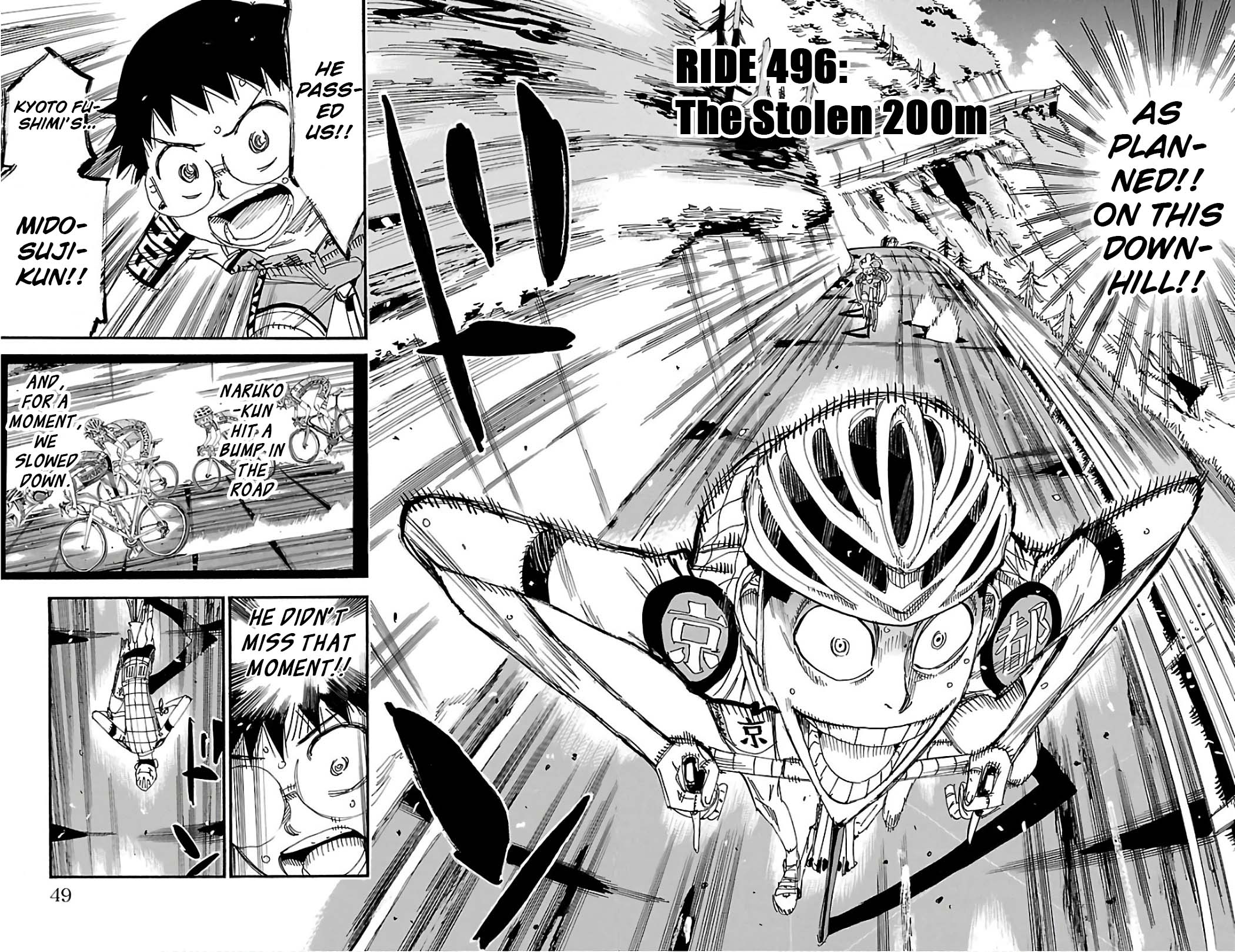 Yowamushi Pedal Chapter 496 page 2 - Chapter 496: The Stolen 200m