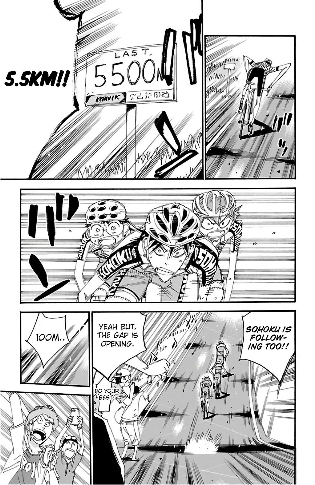 Yowamushi Pedal Chapter 496 page 8 - Chapter 496: The Stolen 200m