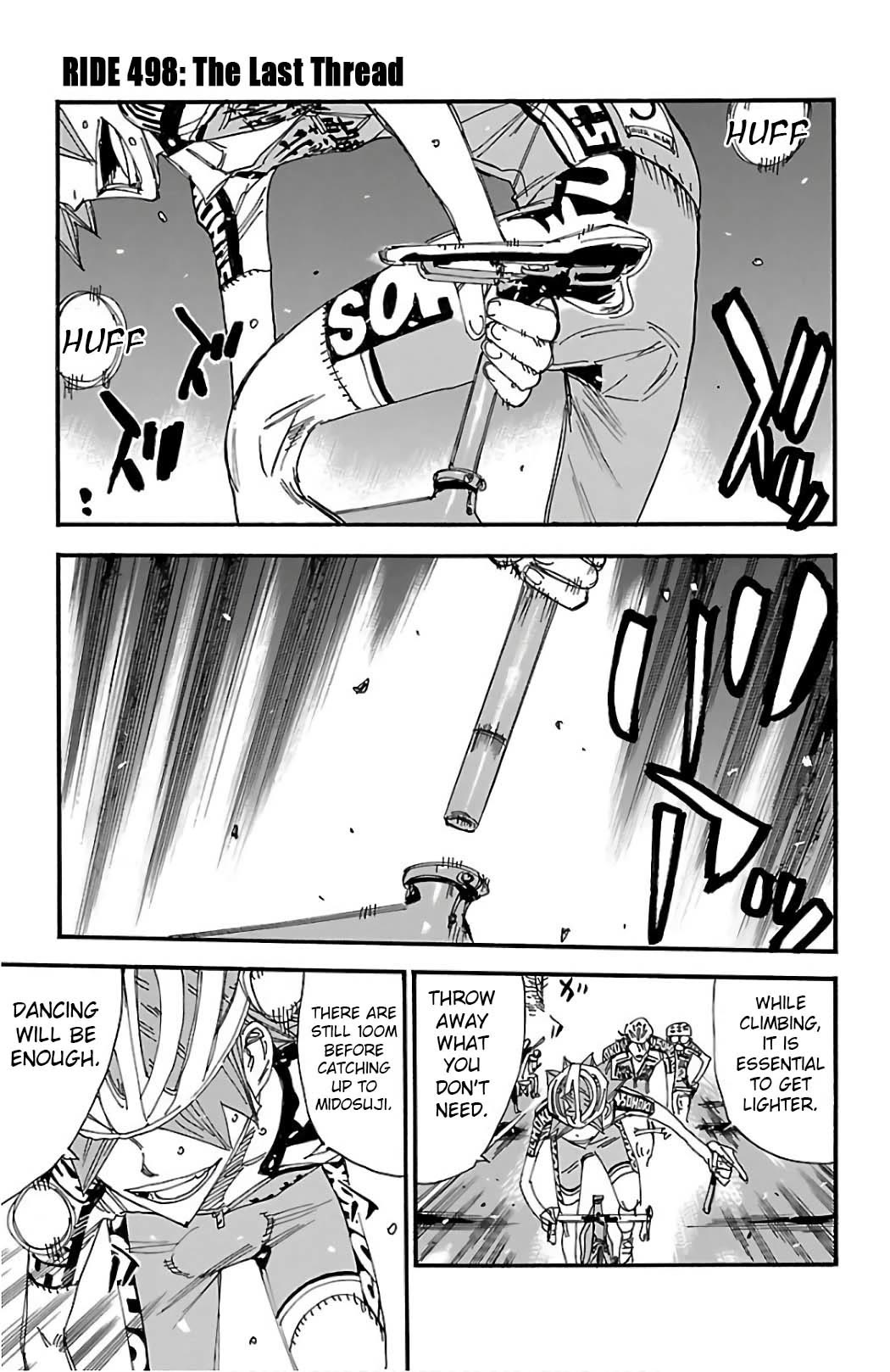 Yowamushi Pedal Chapter 498 page 1 - Chapter 498: The Last Thread