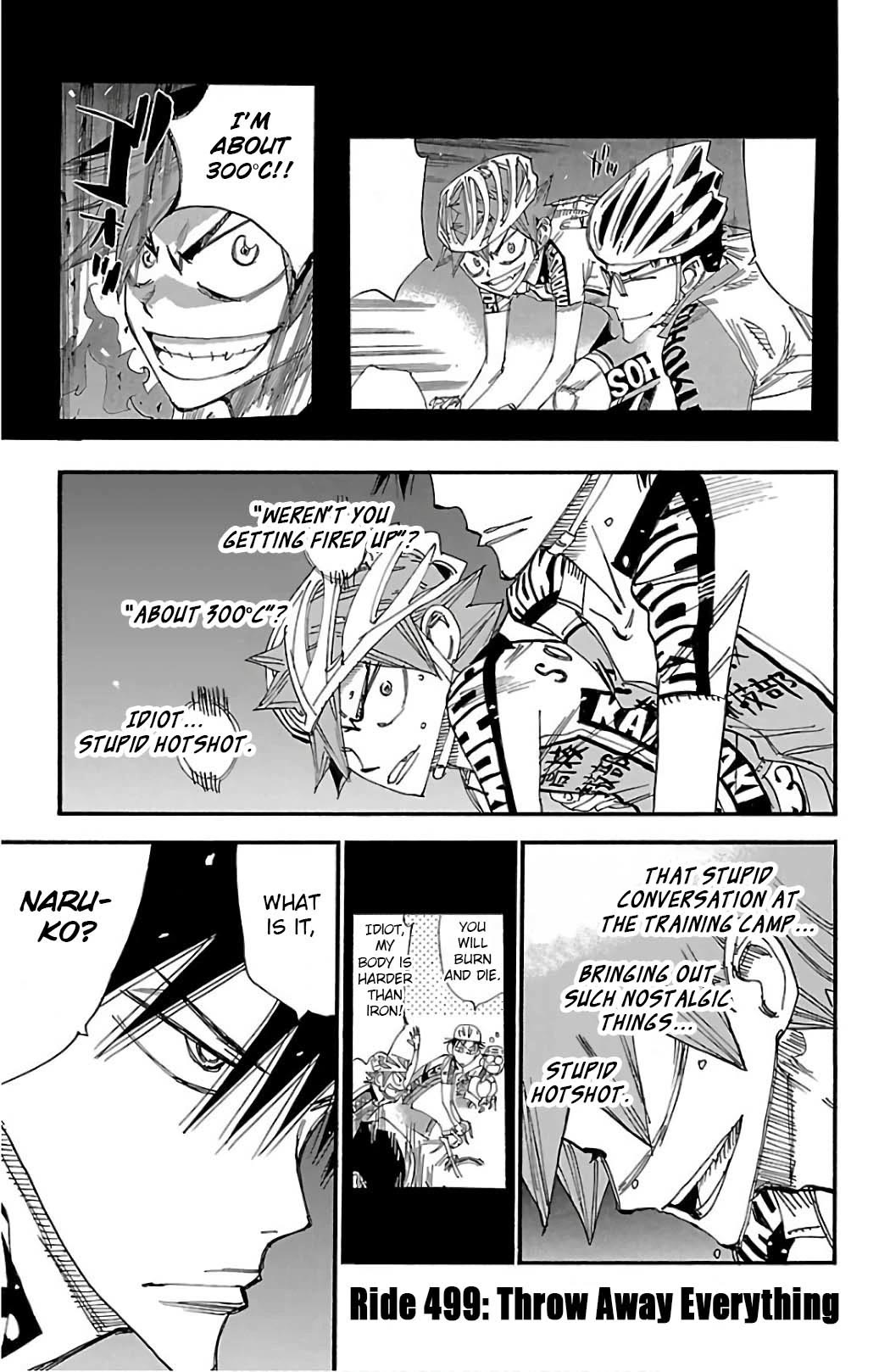 Yowamushi Pedal Chapter 499 page 1 - Chapter 499: Throw Away Everything