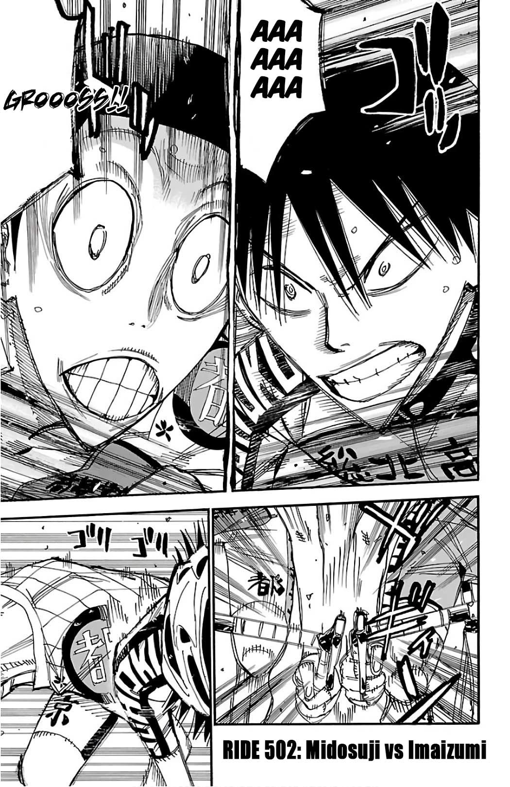 Yowamushi Pedal Chapter 502 page 1 - Chapter 502: Midosuji vs Imaizumi