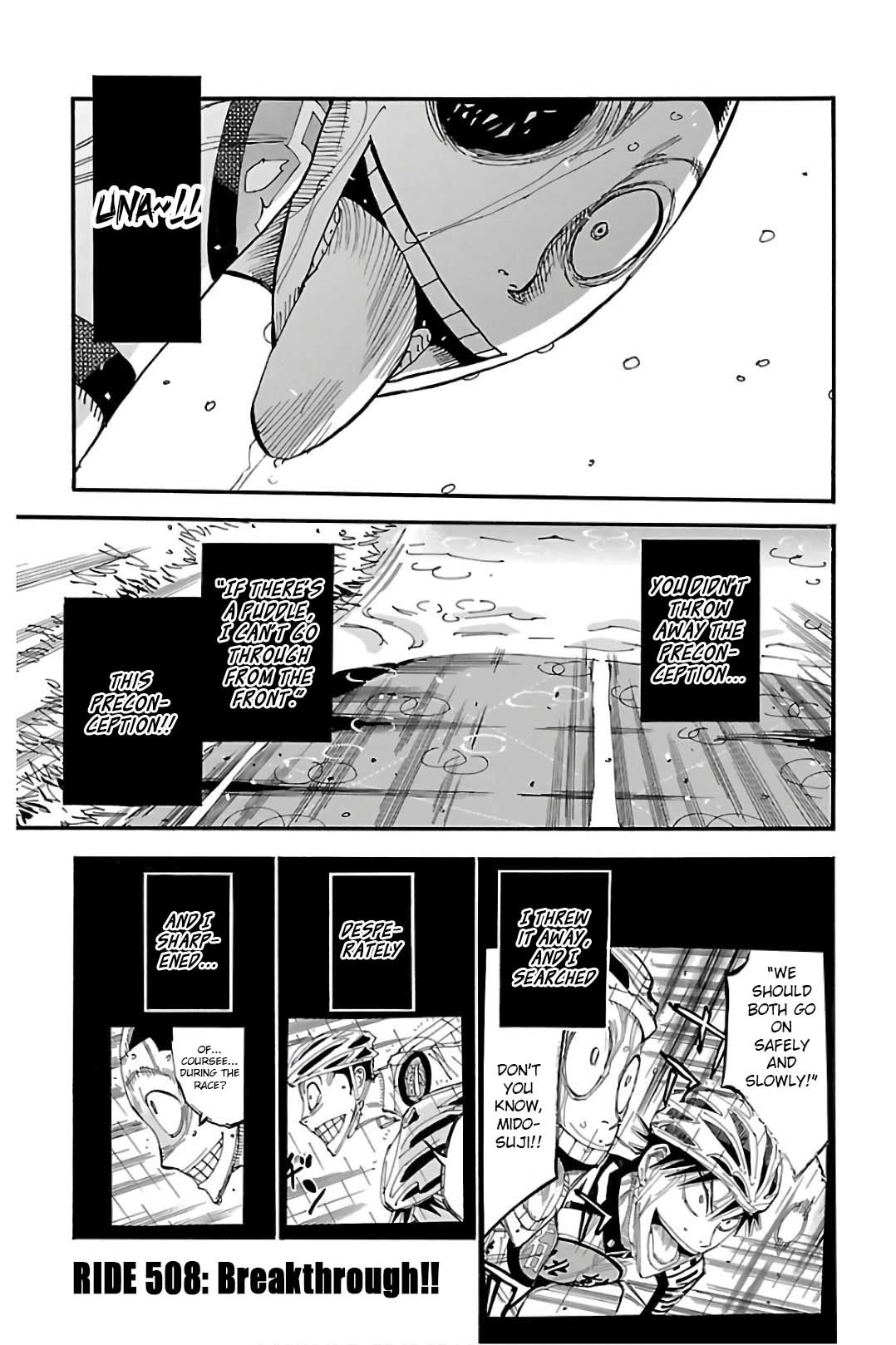 Yowamushi Pedal Chapter 508 page 1 - Chapter 508: Breakthrough!!