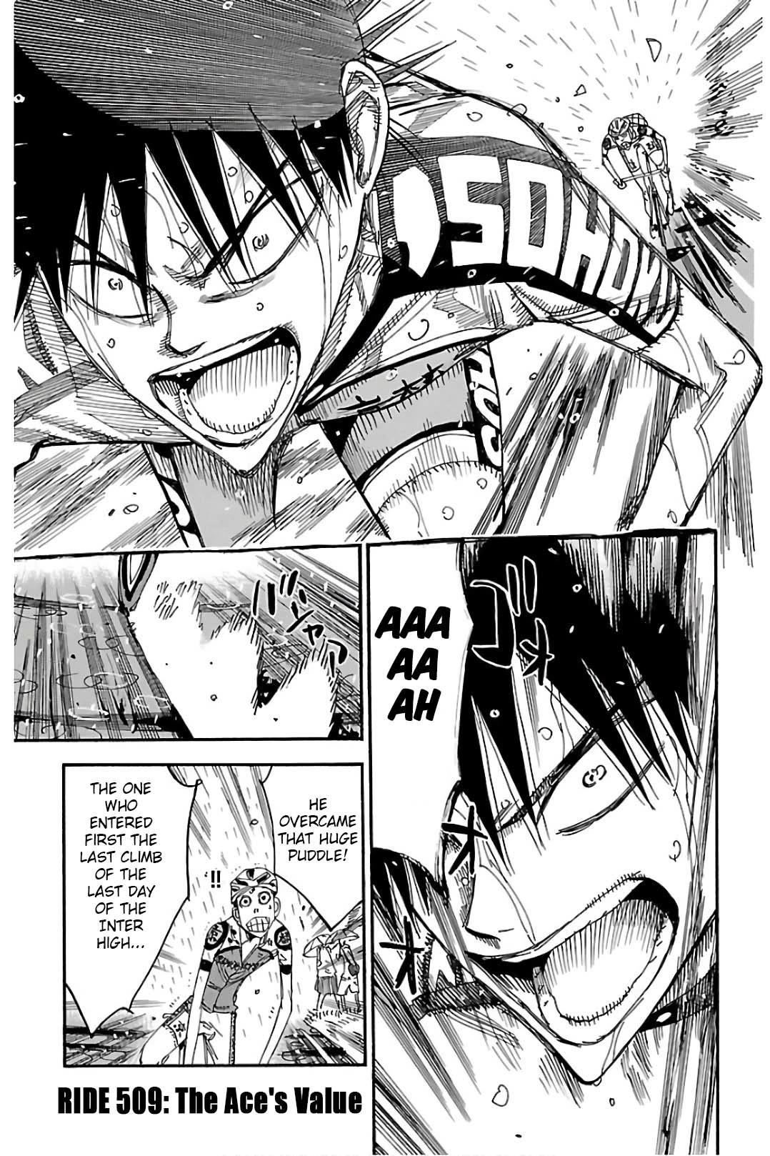 Yowamushi Pedal Chapter 509 page 1 - Chapter 509: The Ace's Value