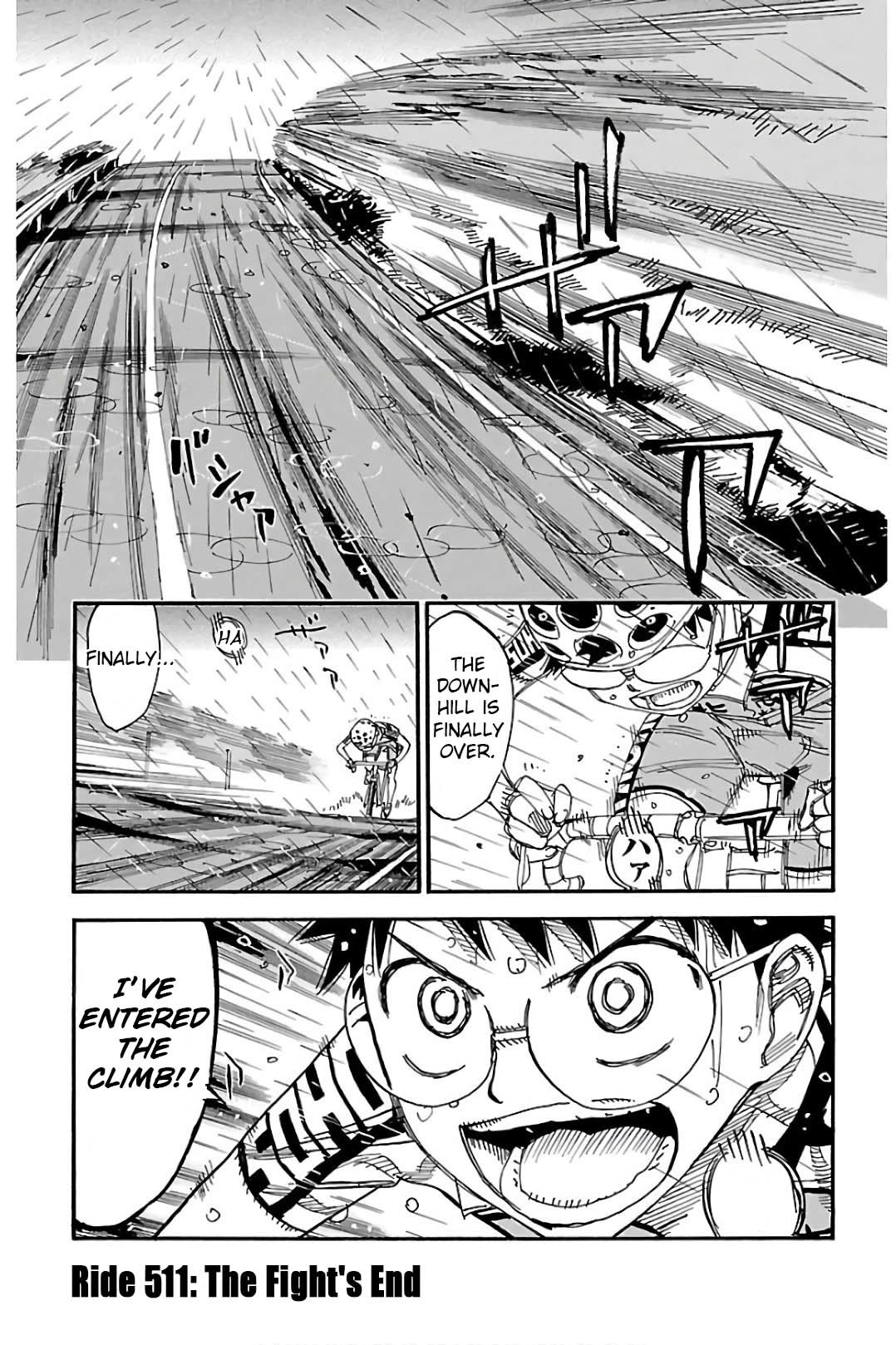 Yowamushi Pedal Chapter 511 page 1 - Chapter 511: The Fight's End