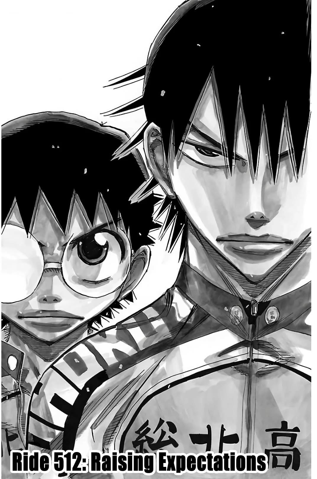 Yowamushi Pedal Chapter 512 page 1 - Chapter 512: Raising Expectations