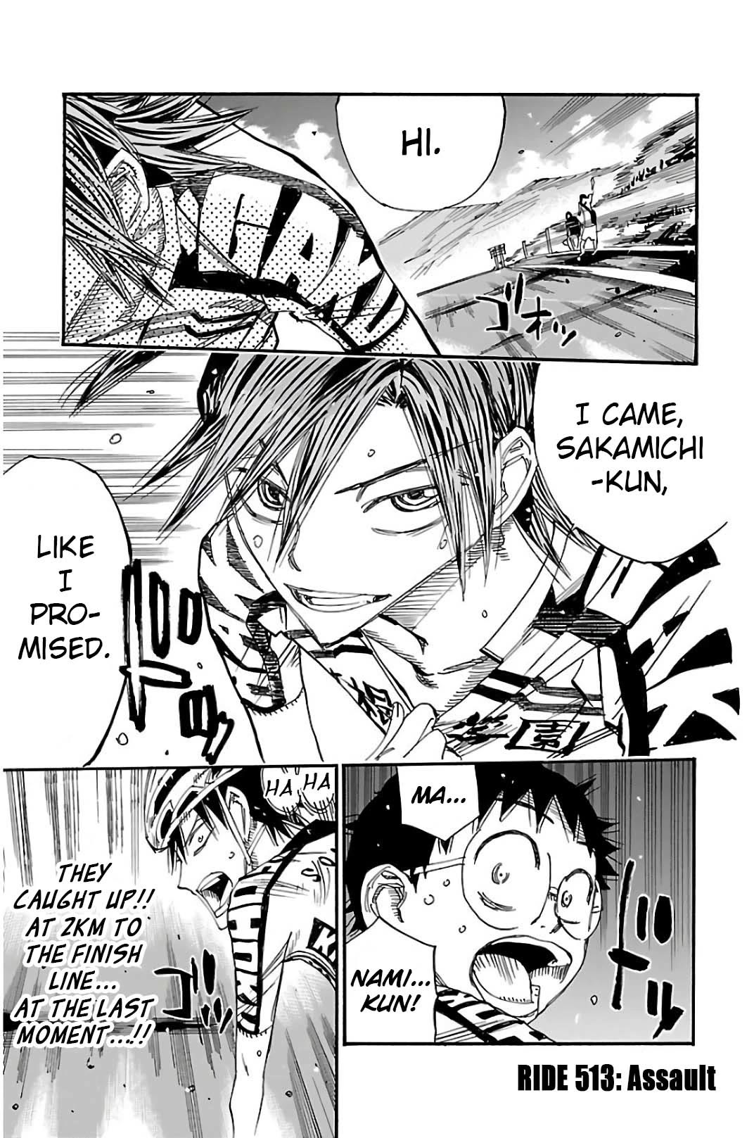 Yowamushi Pedal Chapter 513 page 1 - Chapter 513: Assault