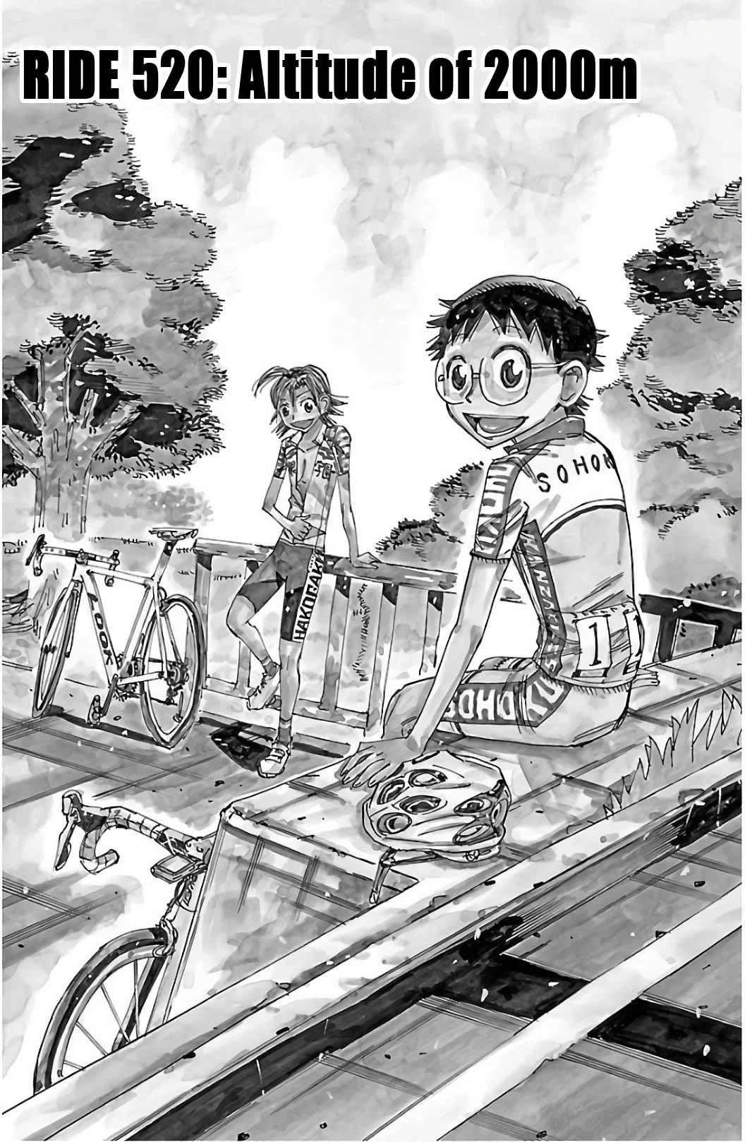 Yowamushi Pedal Chapter 520 page 1 - Chapter 520: Altitude of 2000m
