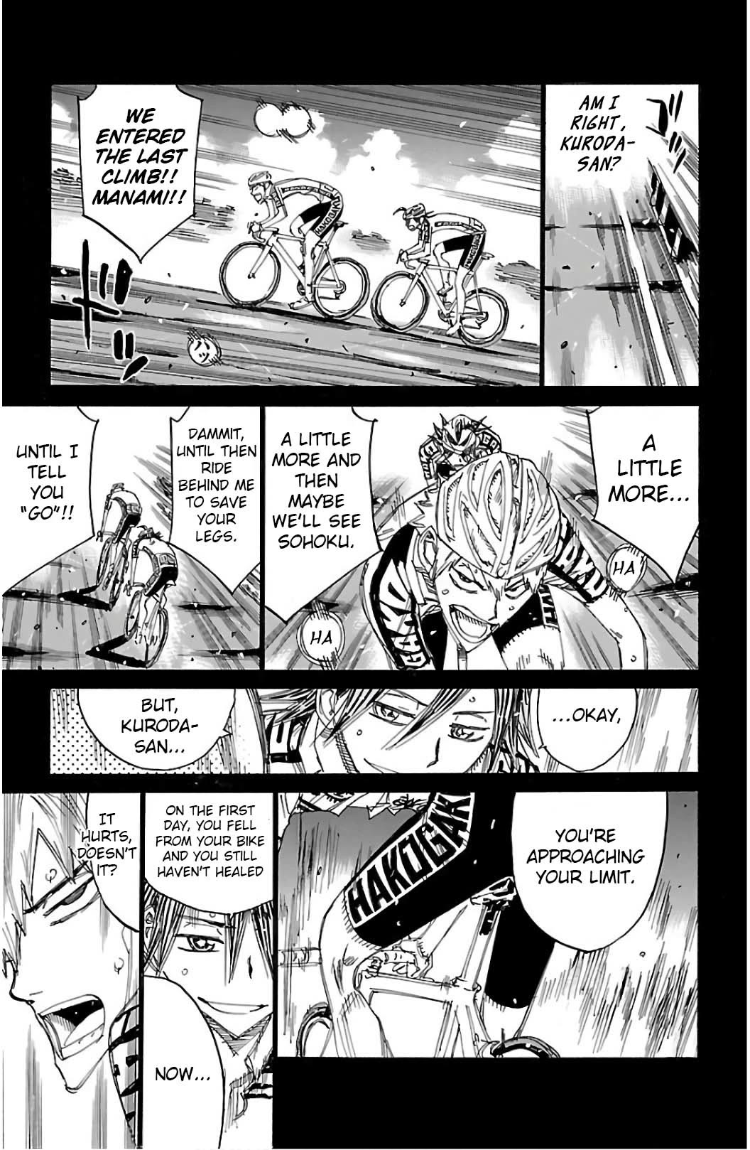 Yowamushi Pedal Chapter 521 page 15 - Chapter 521: What Manami Saw