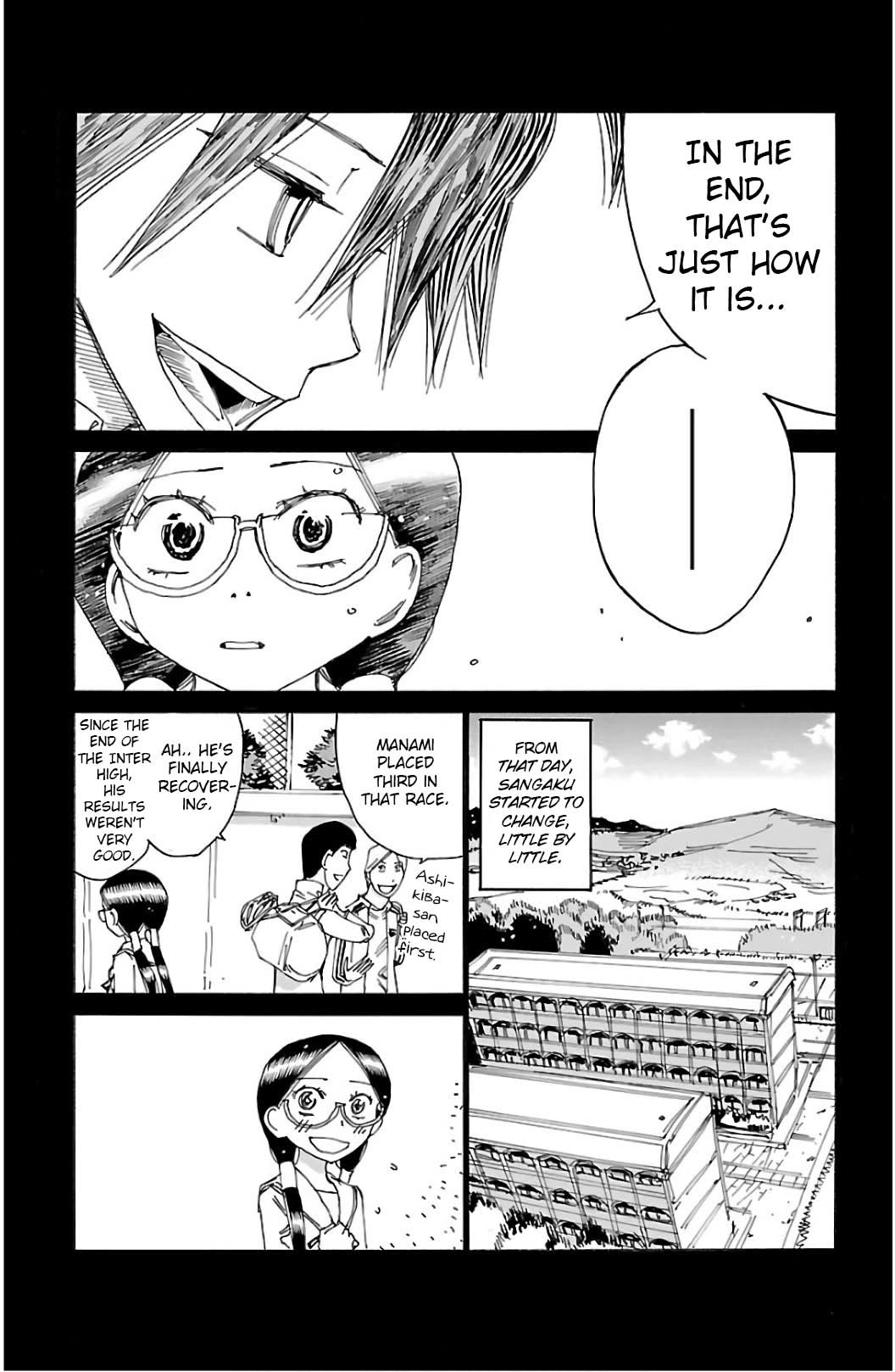 Yowamushi Pedal Chapter 528 page 14 - Chapter 528: What the Class Rep Listened To