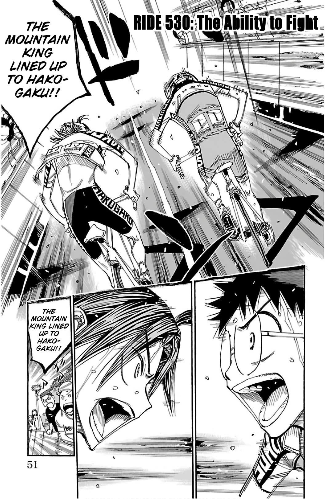 Yowamushi Pedal Chapter 530 page 1 - Chapter 530: The Ability to Fight