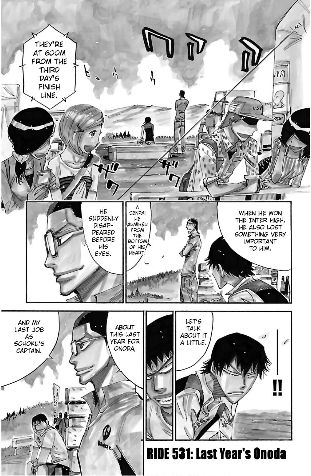 Yowamushi Pedal Chapter 531 page 1 - Chapter 531: Last Year's Onoda