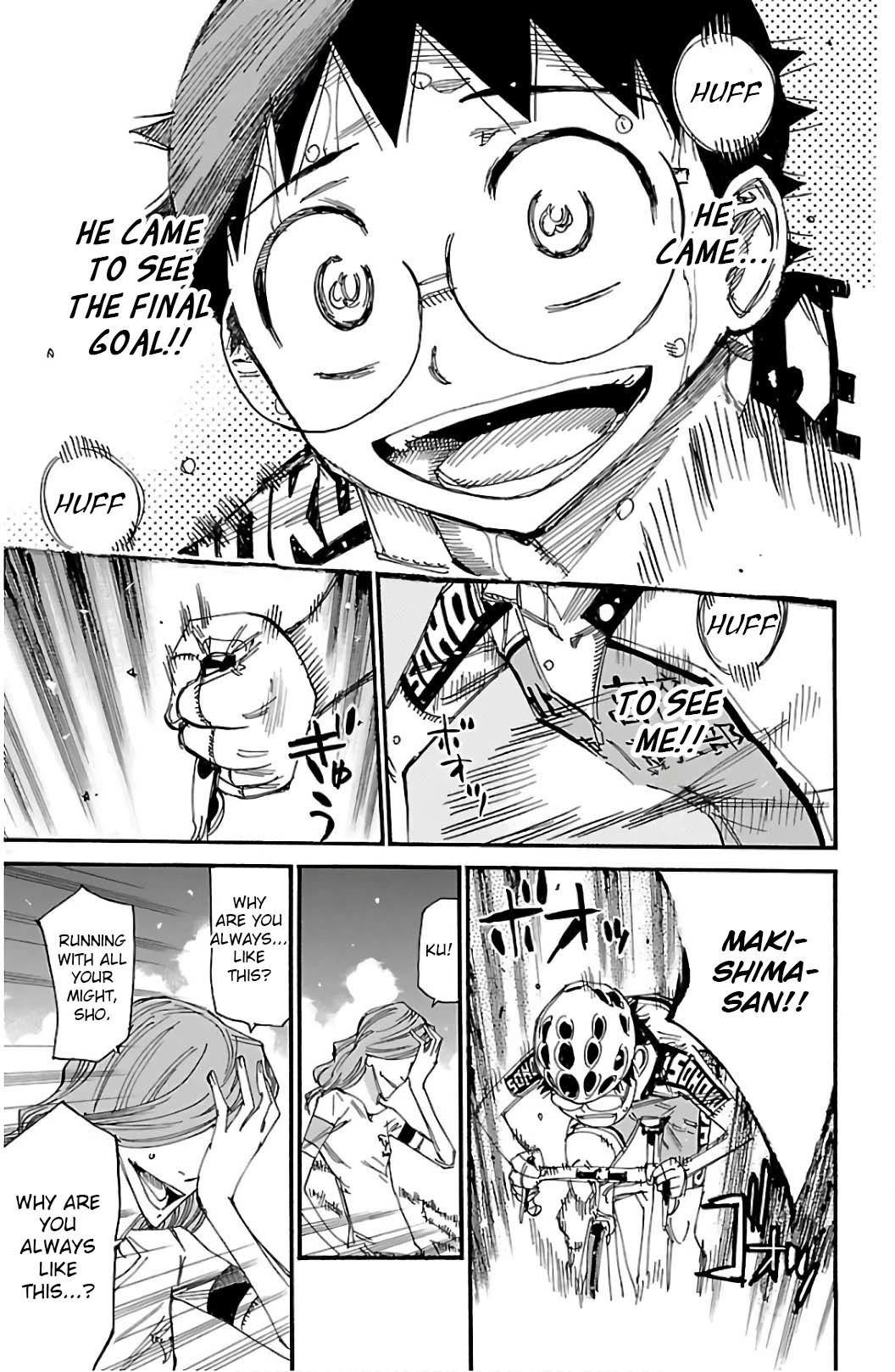 Yowamushi Pedal Chapter 534 page 15 - Chapter 534: The Senpai's Cheer