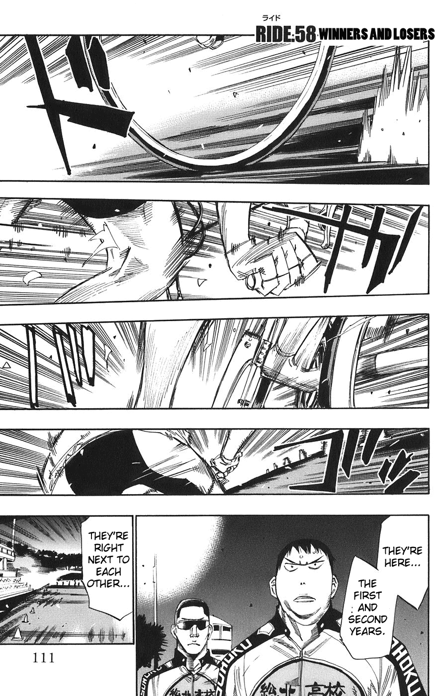 Yowamushi Pedal Chapter 58 page 1 - Chapter 58: Winners and Losers
