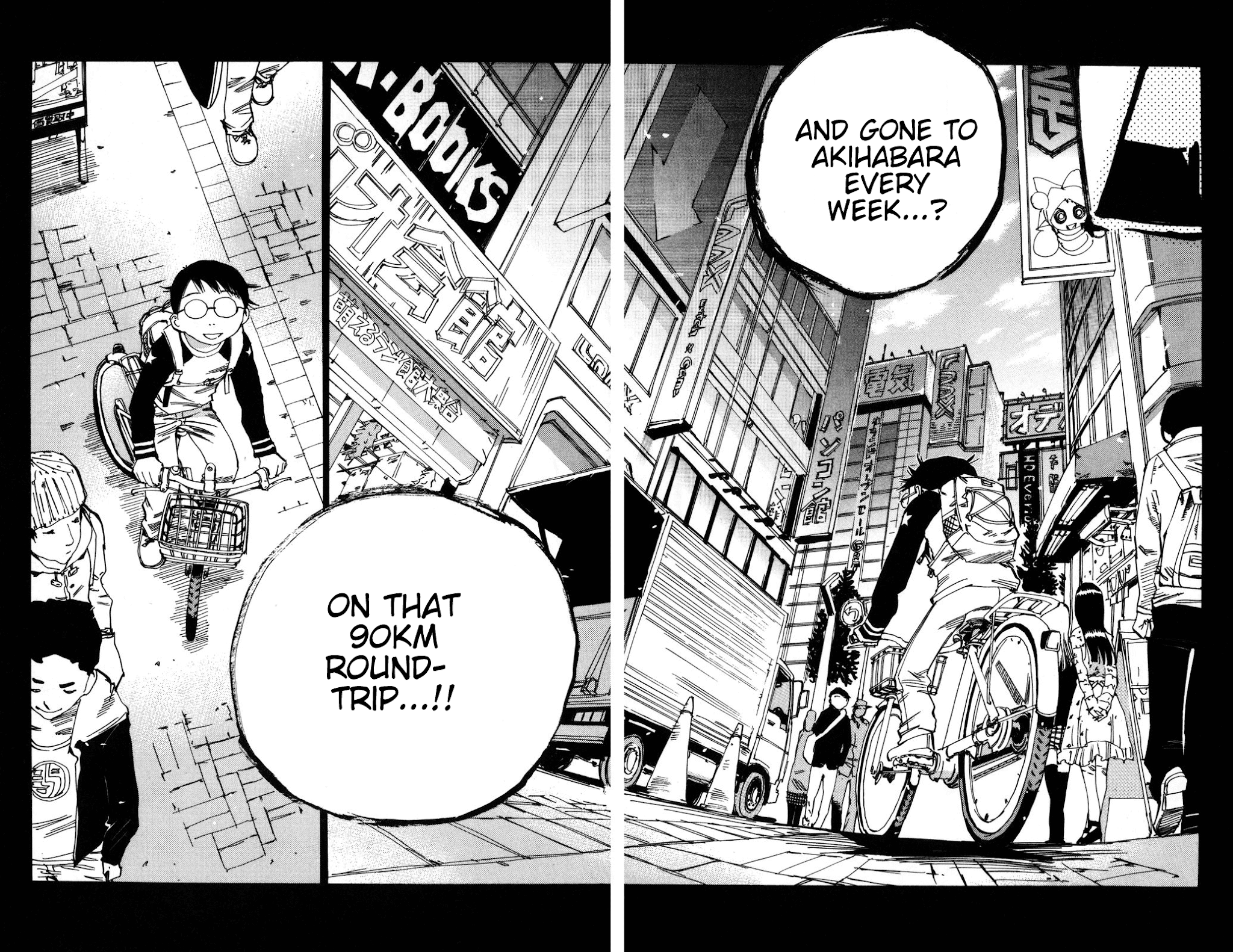 Yowamushi Pedal Chapter 7 page 12 - Chapter 7: You Went to Akiba on that Bike...?