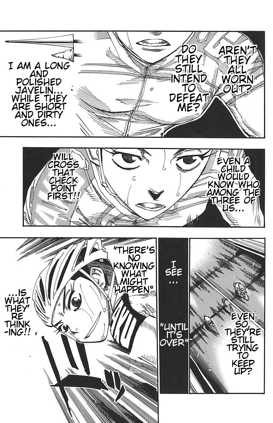 Yowamushi Pedal Chapter 84 page 4 - Chapter 84: 3-Way Sturggle