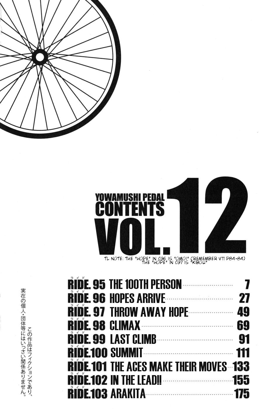 Yowamushi Pedal Chapter 95 page 6 - Chapter 95: The 100th Person