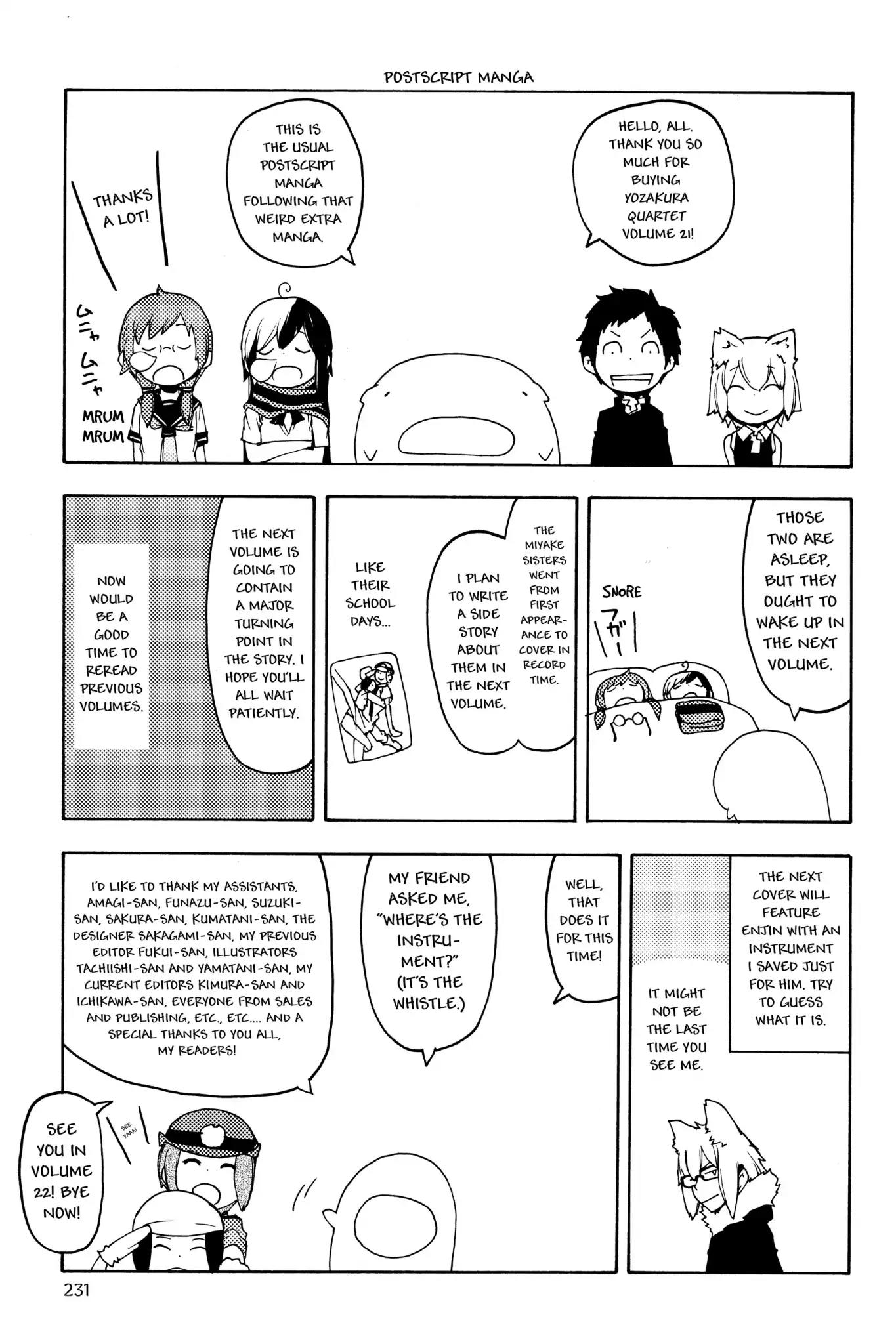 Yozakura Quartet Chapter 124.5 page 2 - Vol.21 Chapter Extra