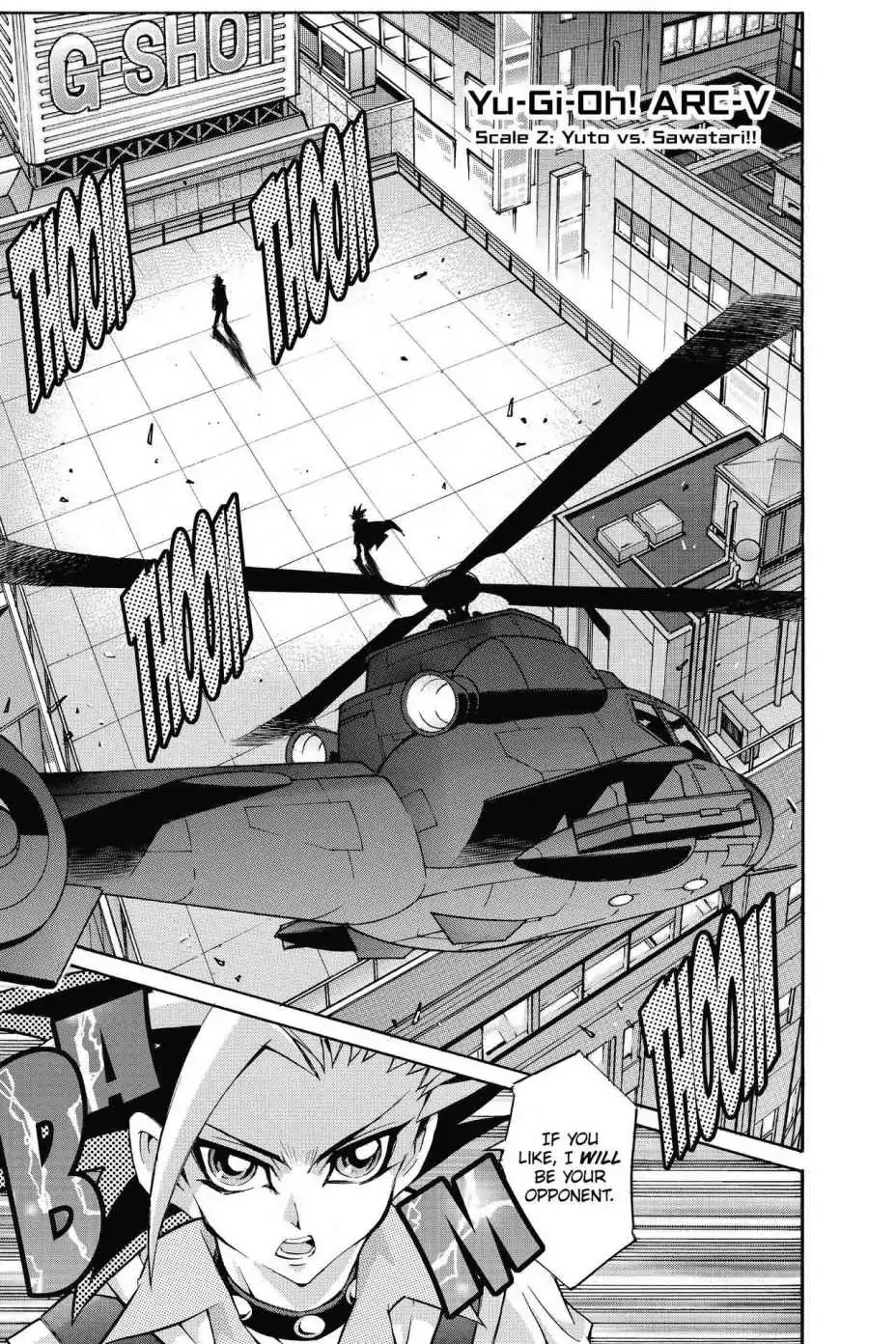Yu-Gi-Oh! Arc-V Chapter 2 page 1 - Chapter 2: Vol.1 SCALE 2: Yuto vs. Sawatari!!
