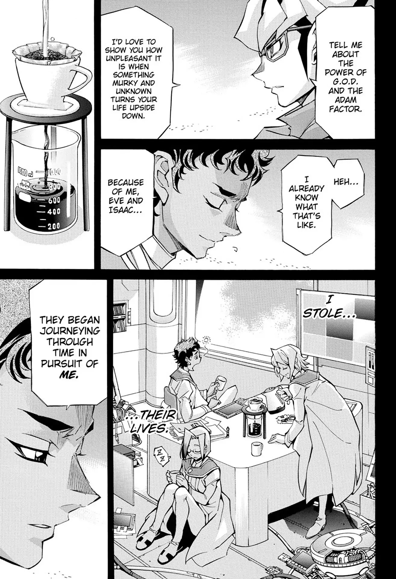 Yu-Gi-Oh! Arc-V Chapter 32 page 14 - Chapter 32: Vol.6 SCALE 32: What Adam Saw!