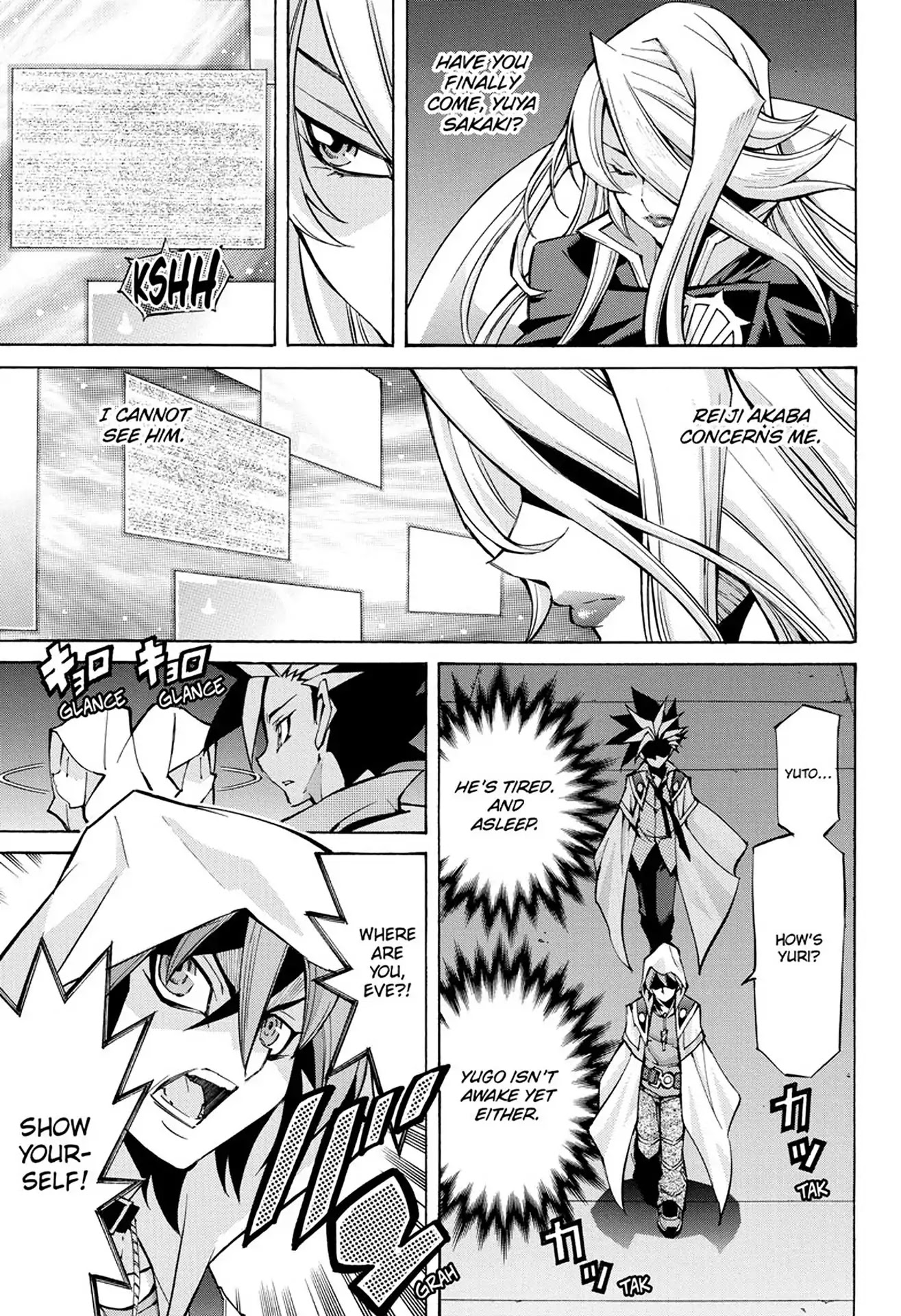Yu-Gi-Oh! Arc-V Chapter 32 page 28 - Chapter 32: Vol.6 SCALE 32: What Adam Saw!