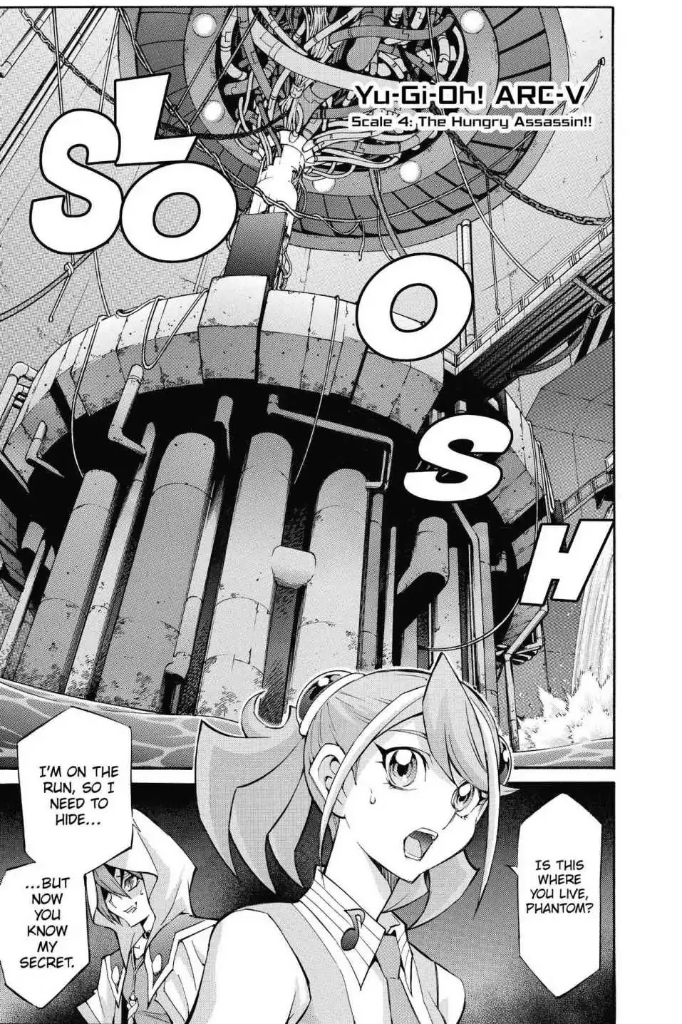 Yu-Gi-Oh! Arc-V Chapter 4 page 1 - Chapter 4: Vol.1 SCALE 4: The Hungry Assassin!!