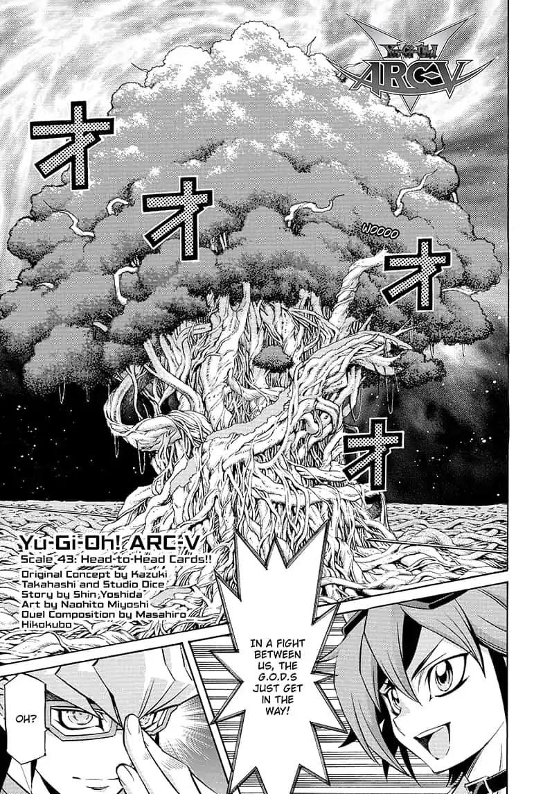 Yu-Gi-Oh! Arc-V Chapter 43 page 1 - Chapter 43: SCALE 43: Head-to-Head Cards!