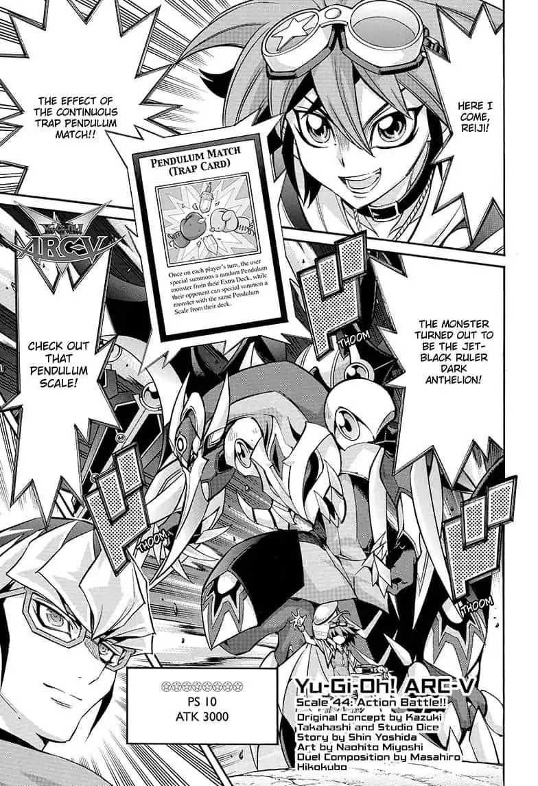 Yu-Gi-Oh! Arc-V Chapter 44 page 1 - Chapter 44: SCALE 44: Action Battle!!