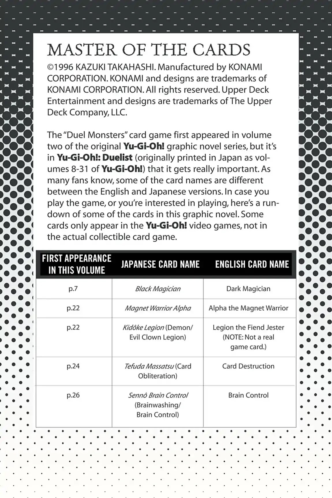 Yu-Gi-Oh! Duelist Chapter 110.5 page 1 - Vol.12 Master of the Cards