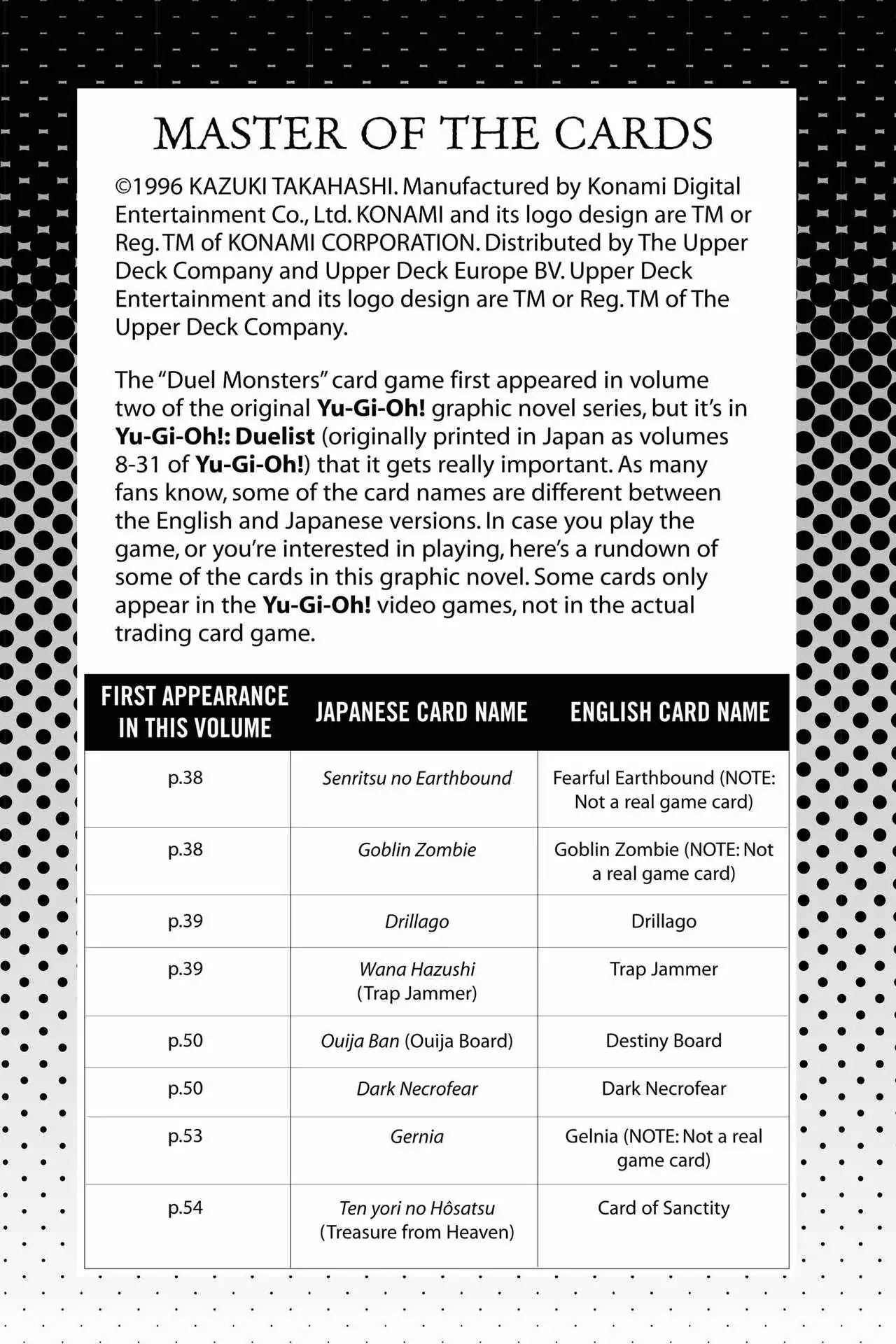 Yu-Gi-Oh! Duelist Chapter 182.5 page 1 - Vol.20 Master of the Cards