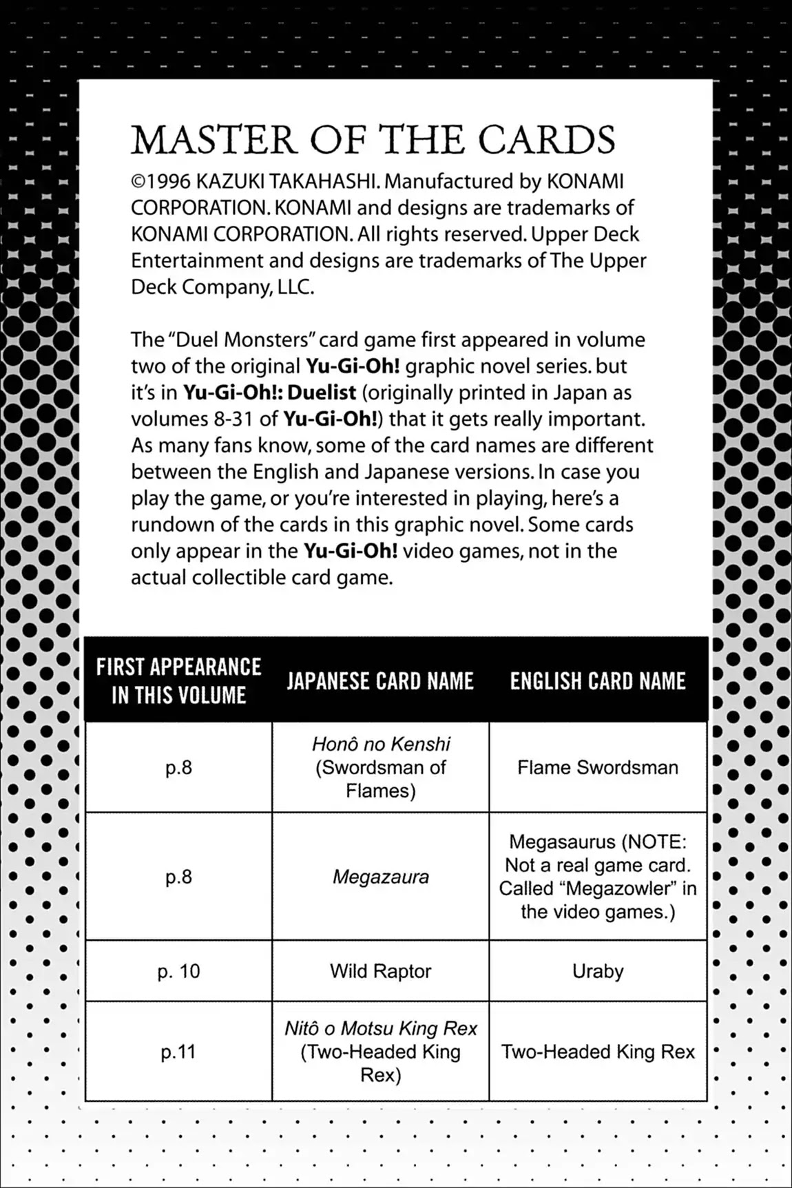 Yu-Gi-Oh! Duelist Chapter 28.6 page 1 - Vol.3 Master of the Cards