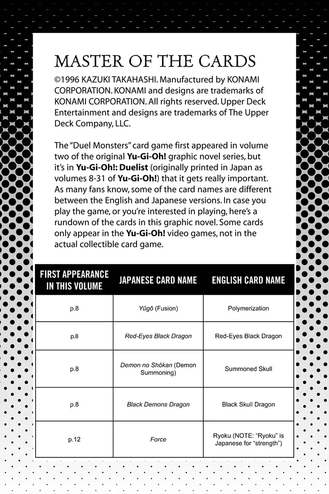 Yu-Gi-Oh! Duelist Chapter 46.5 page 1 - Vol.5 Master of the Cards