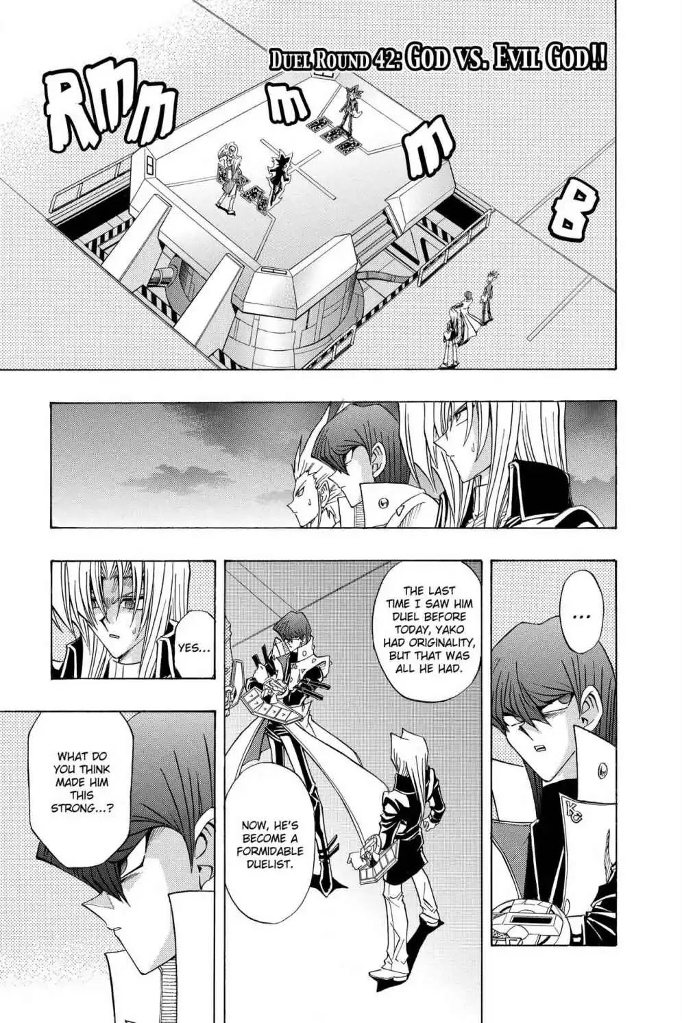 Yu-gi-oh! R Chapter 42 page 1 - Chapter 42: Vol.5 Duel Round 42: GOD VS. EVIL GOD!!