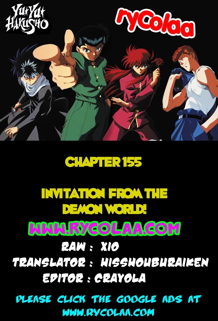 Yu Yu Hakusho Chapter 155 page 1 - Chapter 155