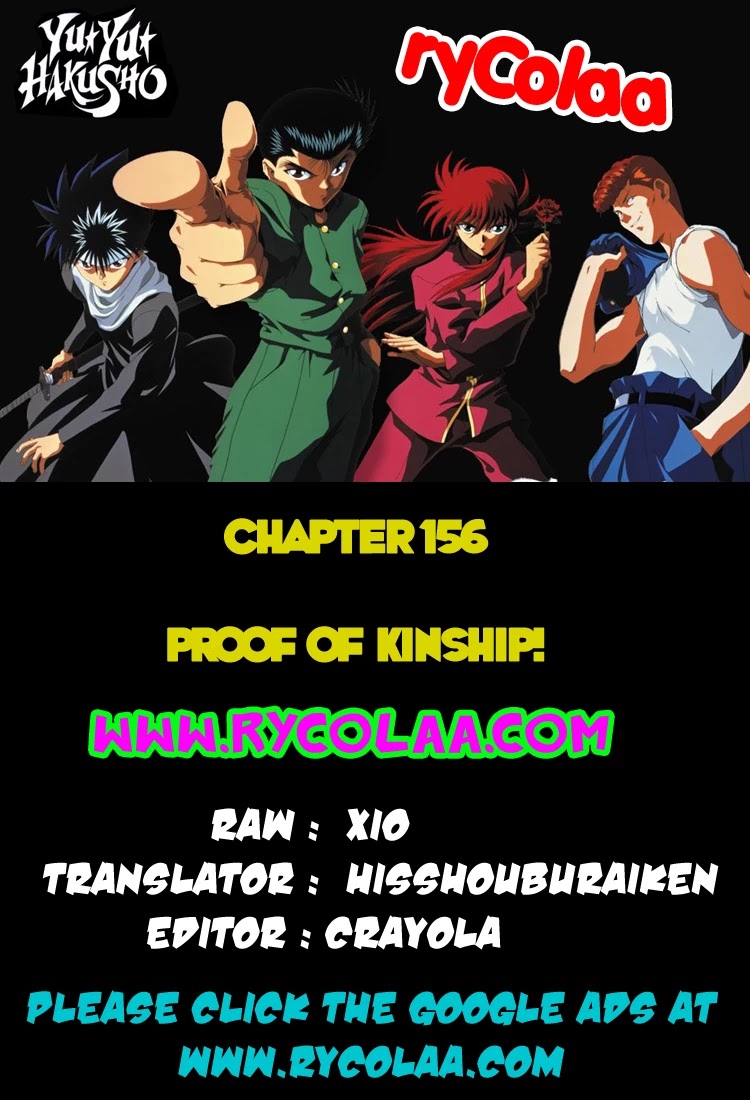 Yu Yu Hakusho Chapter 156 page 1 - Chapter 156