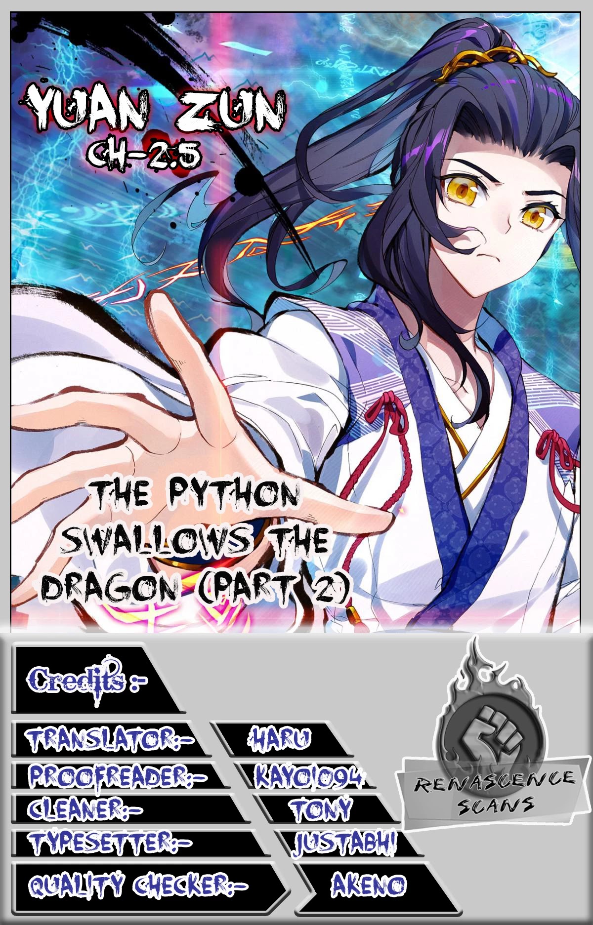 Yuan Zun Chapter 2.5 page 2 - Chapter 2.5: The Python Swallows the Dragon (2)