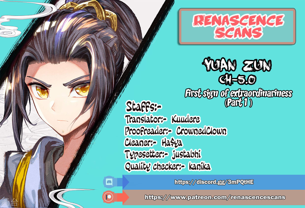 Yuan Zun Chapter 5 page 1 - Chapter 5: First sign of extraordinaries