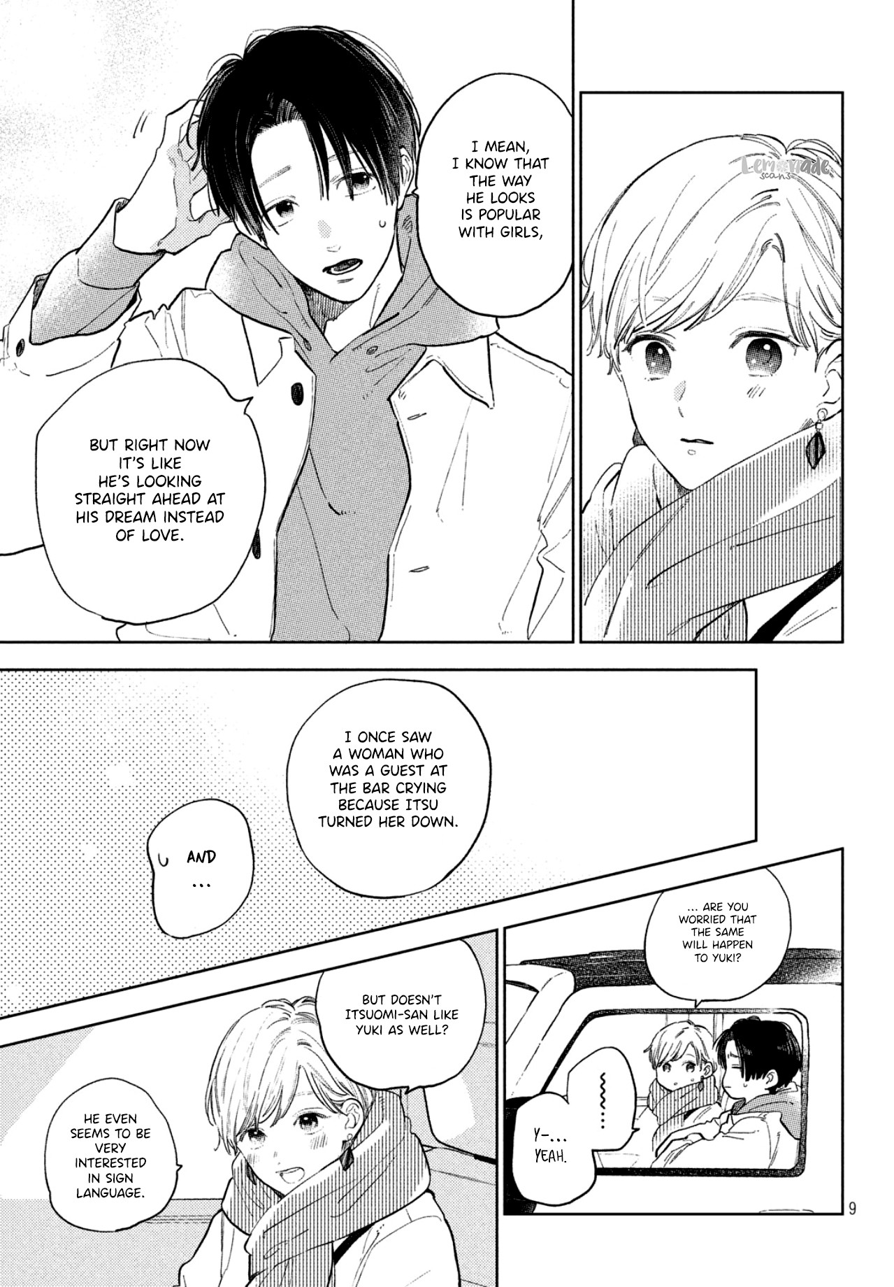 Yubisaki to Renren Chapter 6 page 11 - Chapter 6: Voice and wavelength