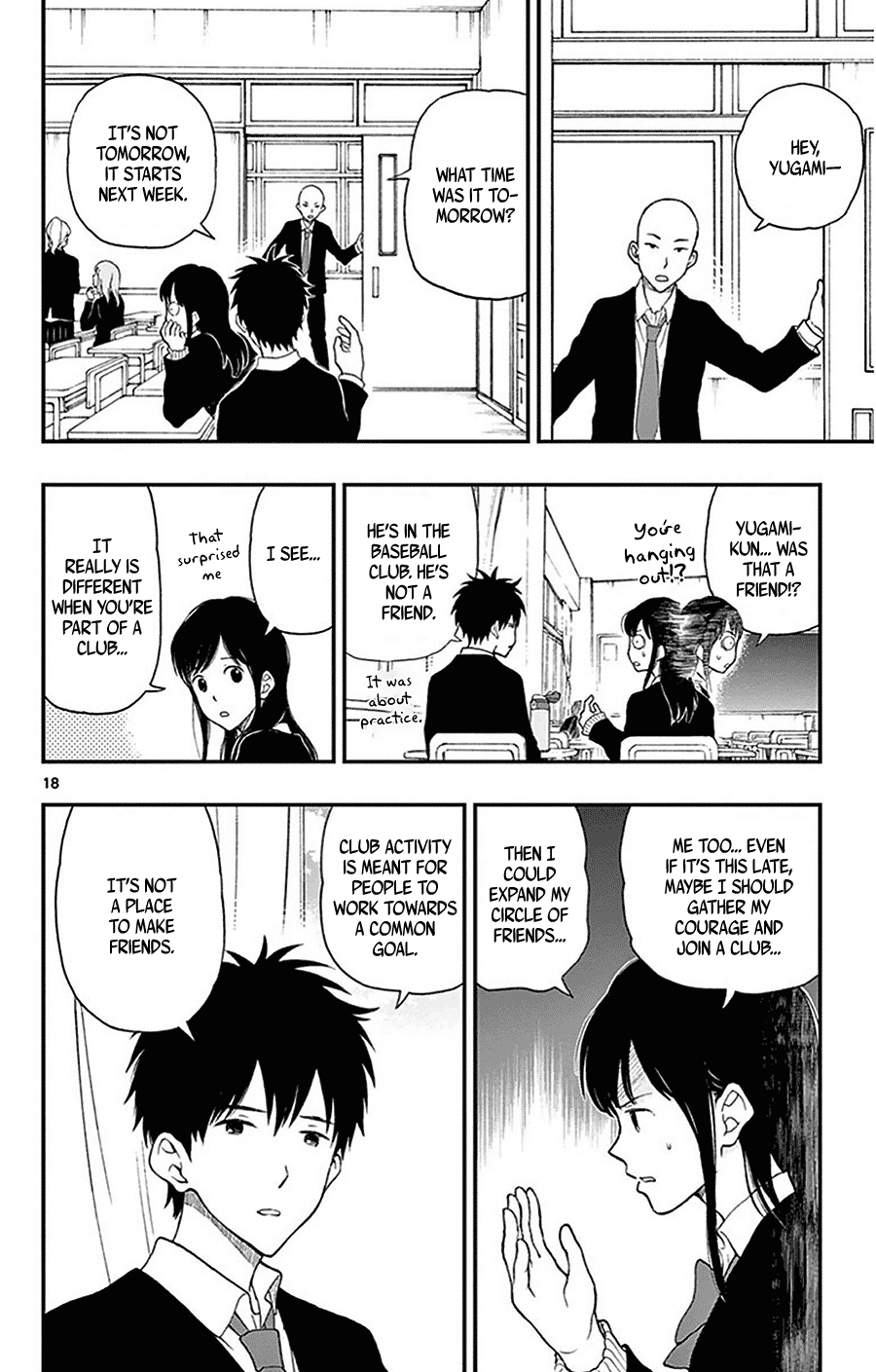 Yugami-kun ni wa Tomodachi ga Inai Chapter 29 page 19 - Chapter 29: Yugami-kun's been Thinking