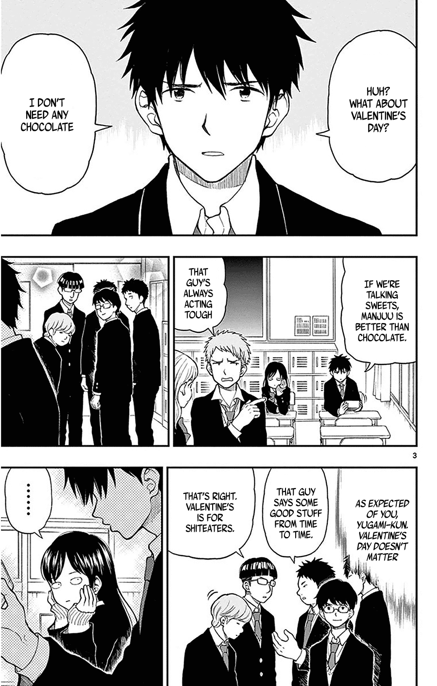 Yugami-kun ni wa Tomodachi ga Inai Chapter 45 page 3 - Chapter 45: Yugami-kun and Valentine's
