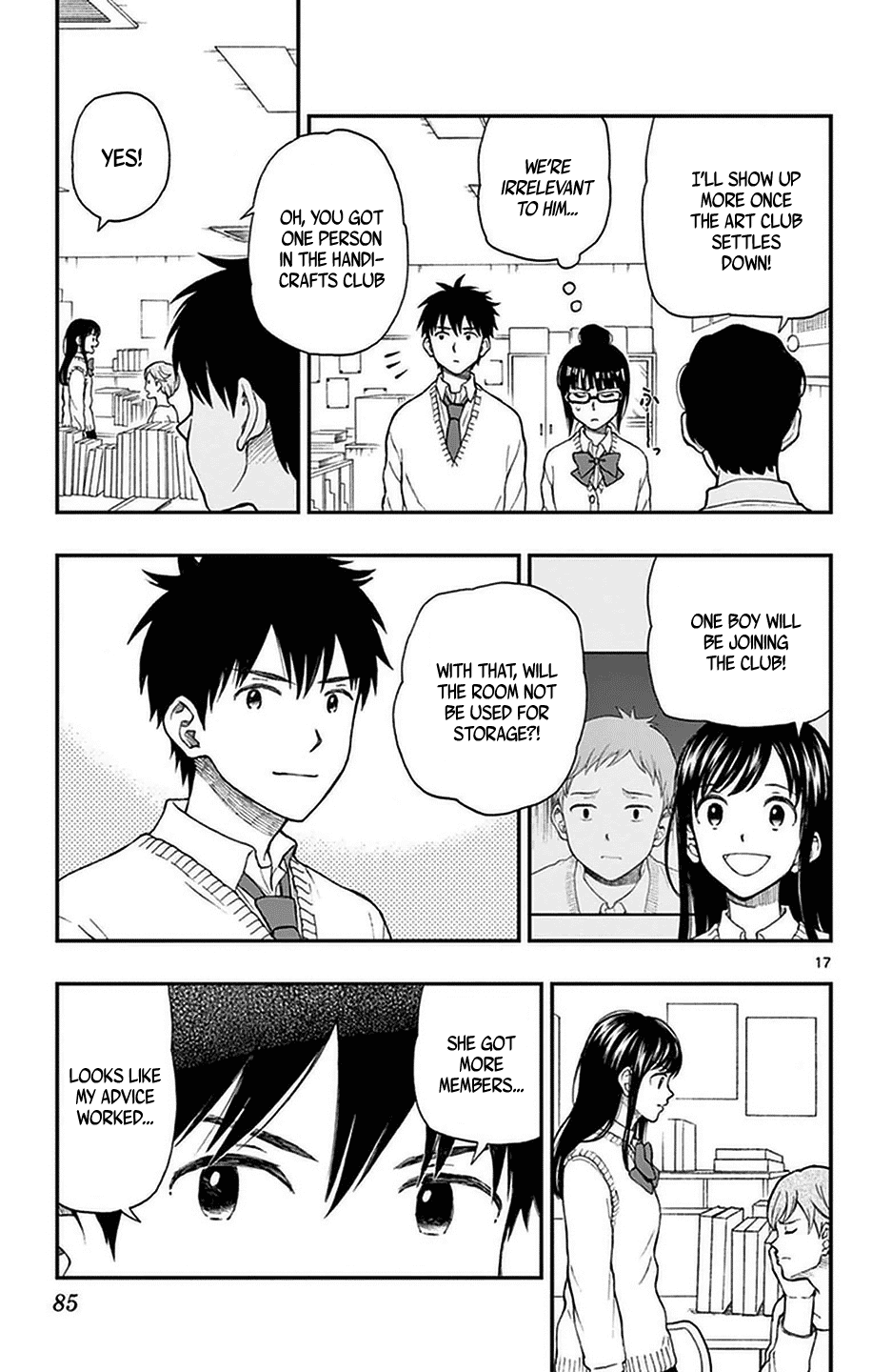 Yugami-kun ni wa Tomodachi ga Inai Chapter 49 page 17 - Chapter 49: Watanuki-san Can't Gather
