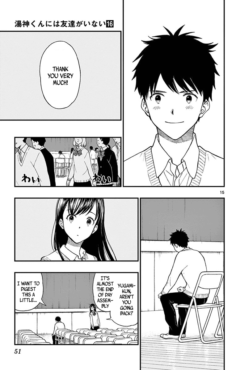 Yugami-kun ni wa Tomodachi ga Inai Chapter 78 page 15 - Chapter 78: Heiraku Throws a Question