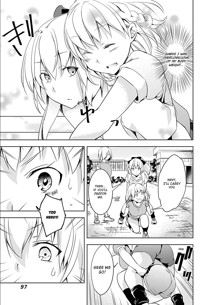 Yuizaki-san ha Nageru! Chapter 20 page 14 - Chapter 20: Yuizaki-san Goes Piggyback.