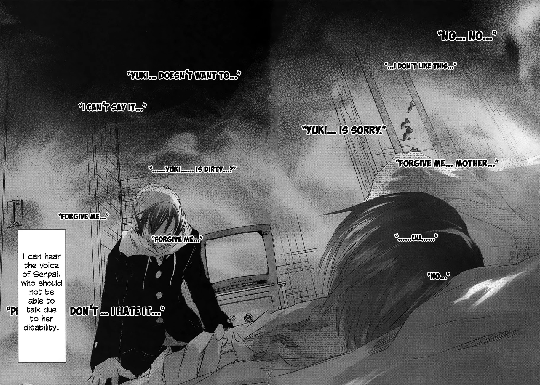 Yuki ni Tsubasa Chapter 30 page 14 - Chapter 30: Book 4, 7th Song - "Yuki... is sorry."