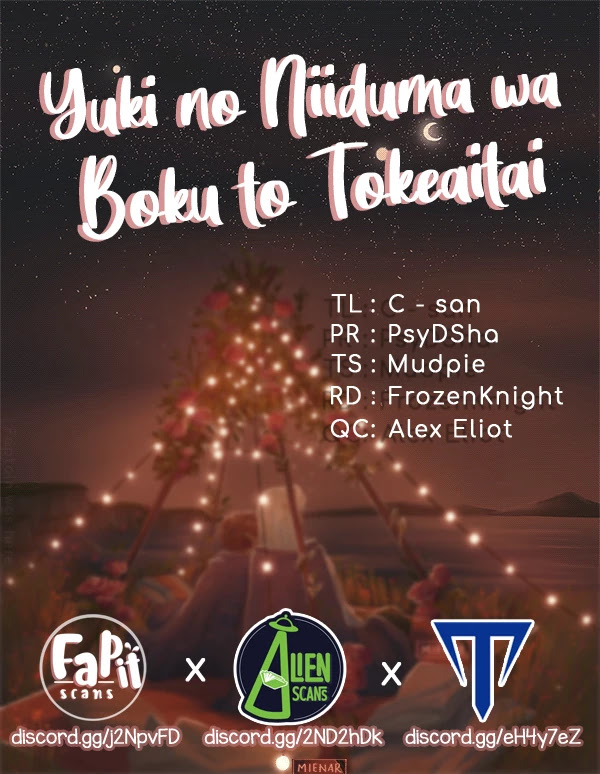 Yuki no Niiduma wa Boku to Tokeaitai Chapter 3 page 1 - Chapter 3: Spending my first night with my wife