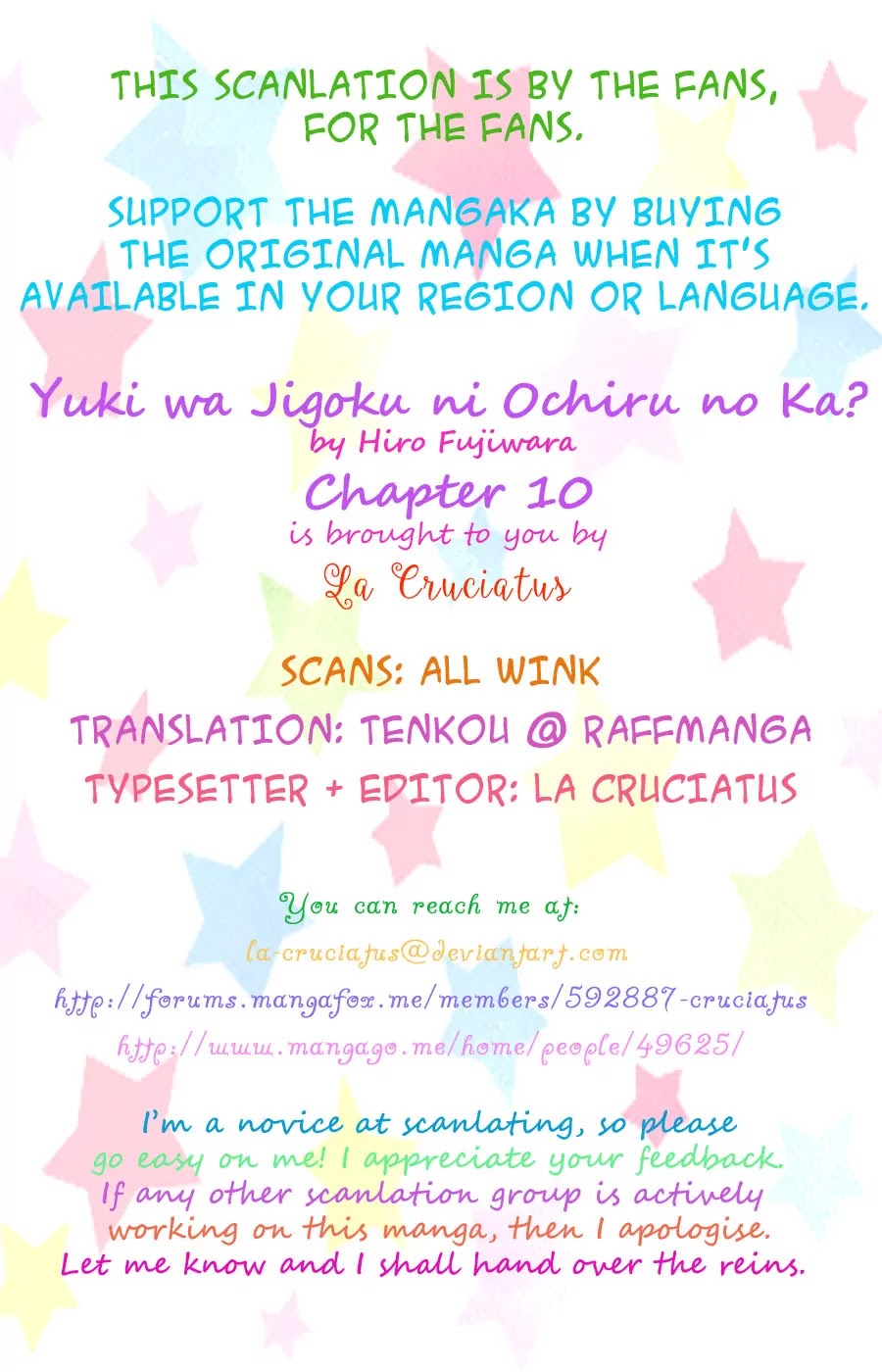 Yuki wa Jigoku ni Ochiru no Ka Chapter 10 page 1 - Chapter 10