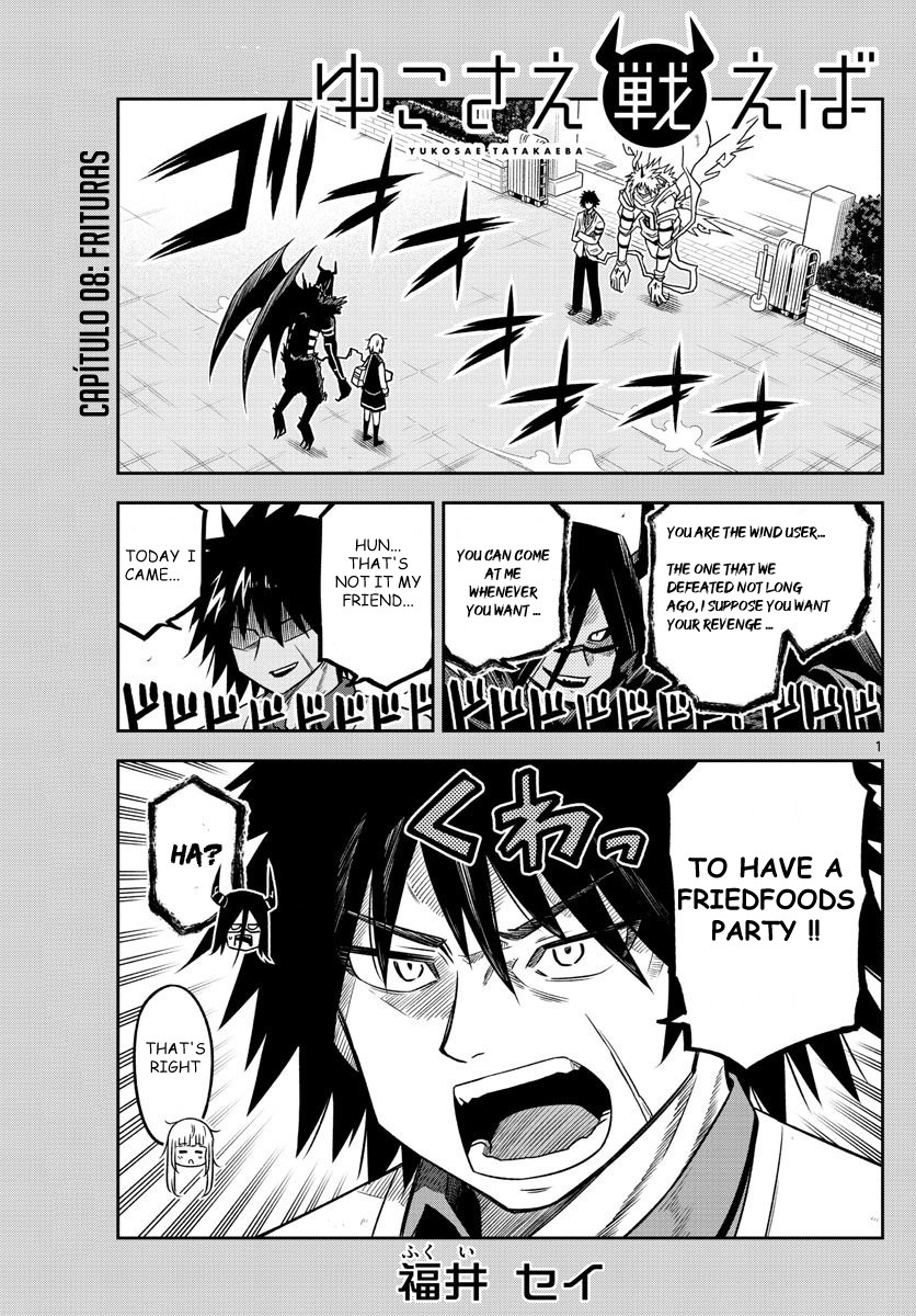 Yuko Sae Tatakaeba Chapter 8 page 1 - Chapter 8: Fried Foods