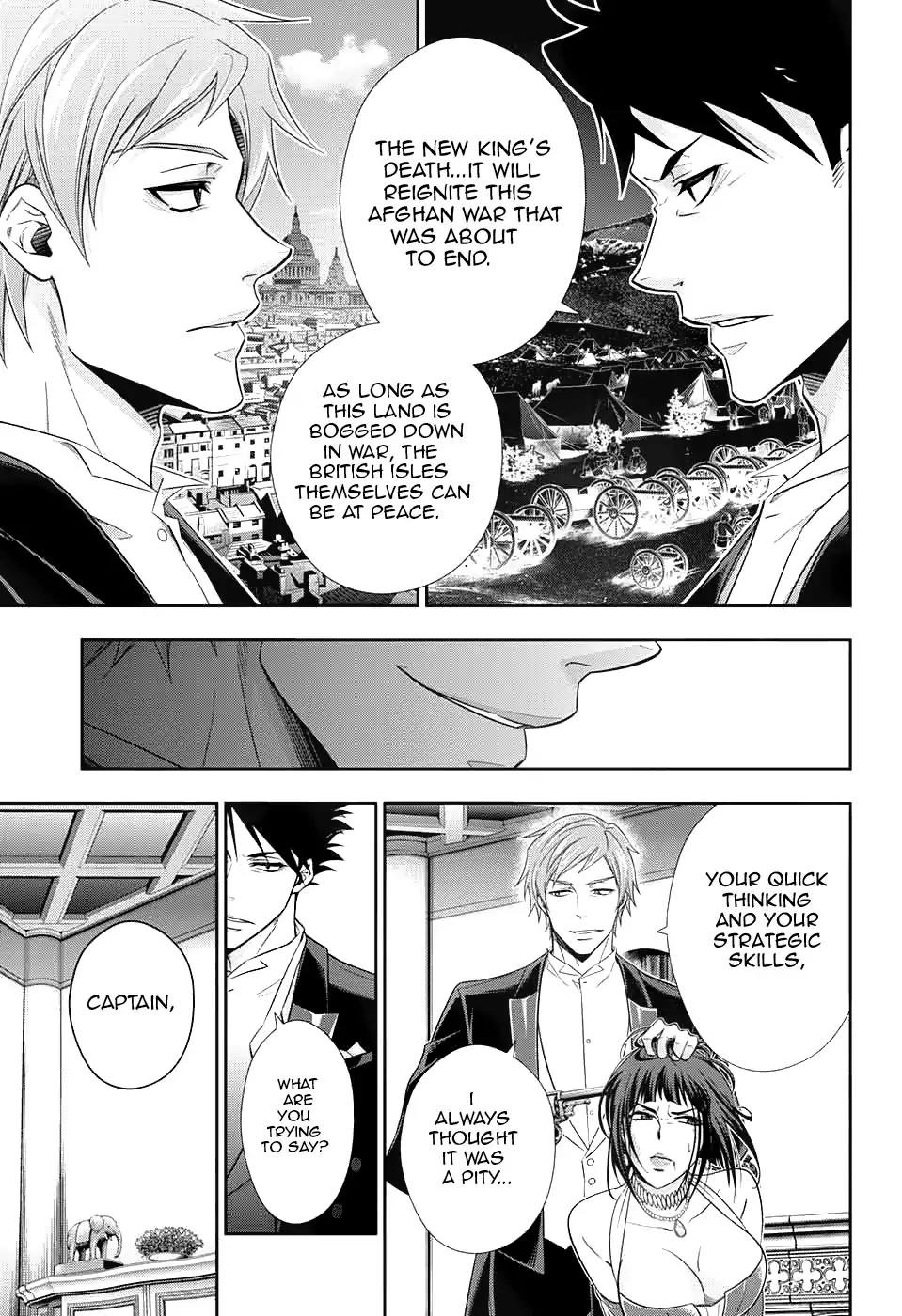 Yukoku no Moriarty Chapter 14 page 10 - Chapter 14: The Man With The Golden Army Act.3