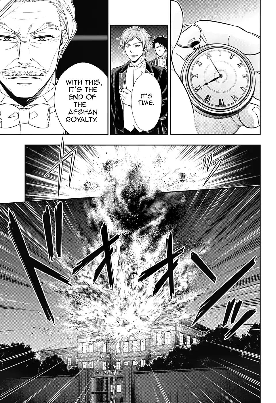 Yukoku no Moriarty Chapter 14 page 16 - Chapter 14: The Man With The Golden Army Act.3