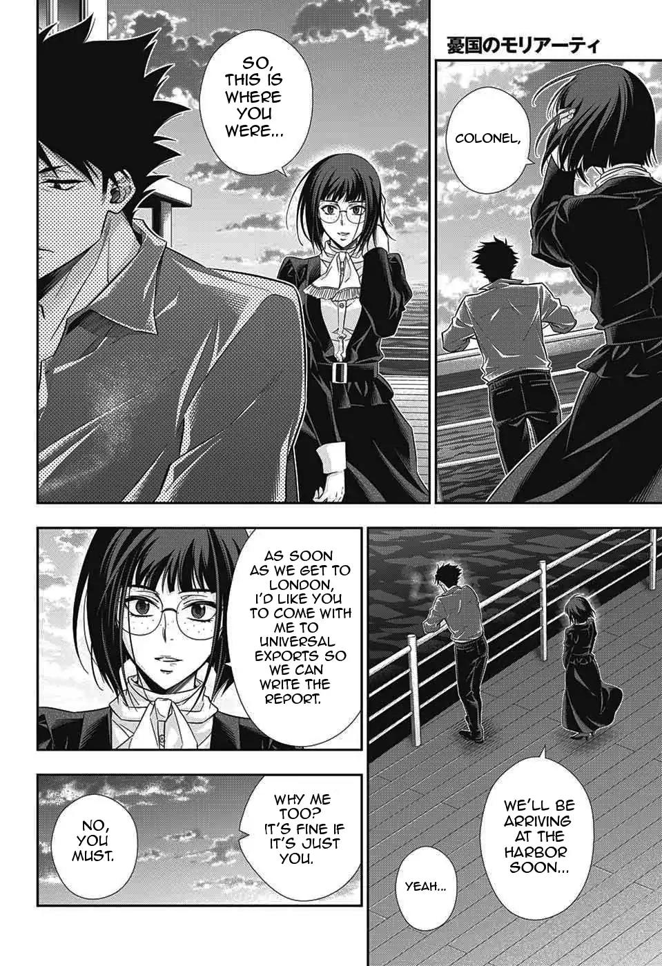 Yukoku no Moriarty Chapter 14 page 35 - Chapter 14: The Man With The Golden Army Act.3