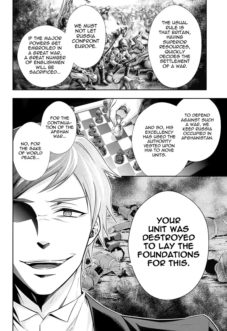 Yukoku no Moriarty Chapter 14 page 5 - Chapter 14: The Man With The Golden Army Act.3
